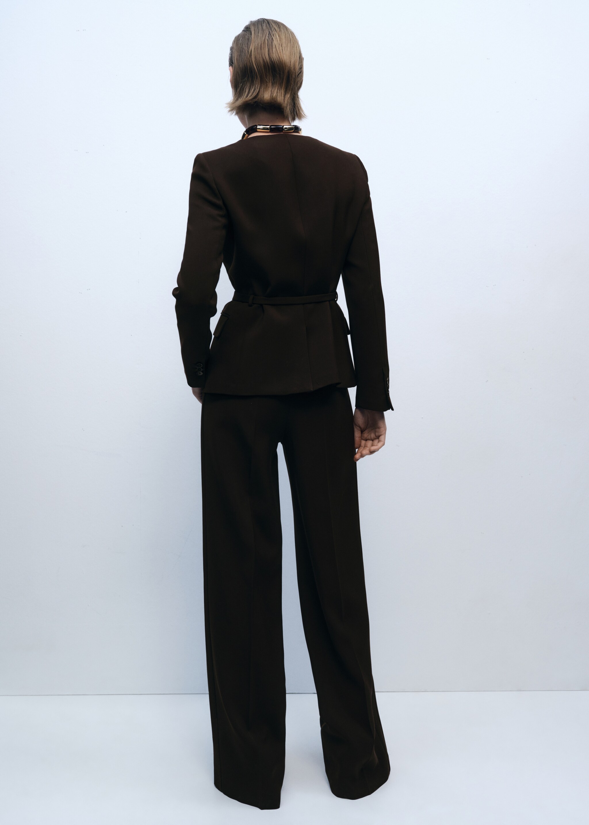 Straight suit trousers - Reverse of the article