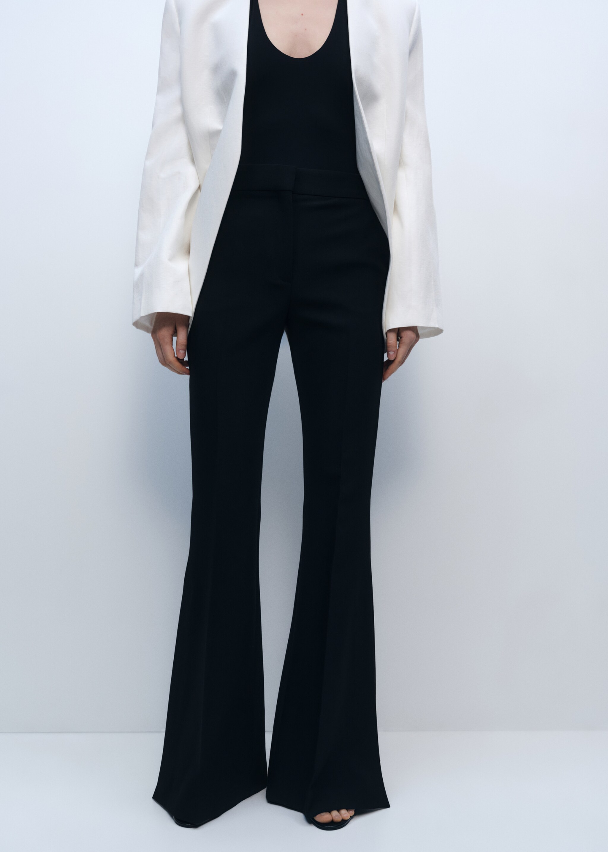 Maxi wideleg suit trousers - Medium plane