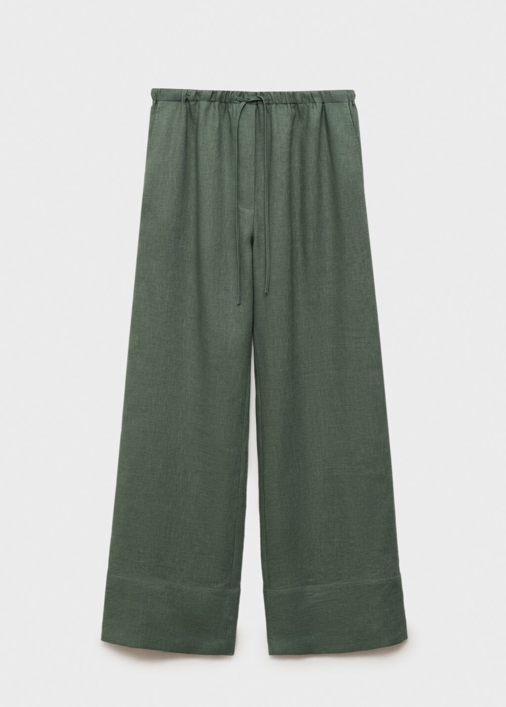 Straight linen-blend pants - image 5