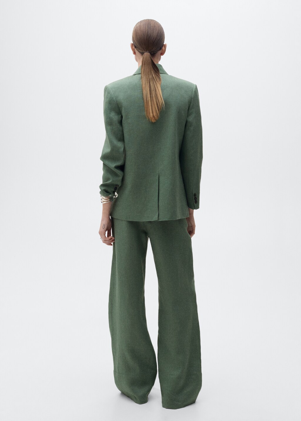 Straight linen-blend pants - image 3