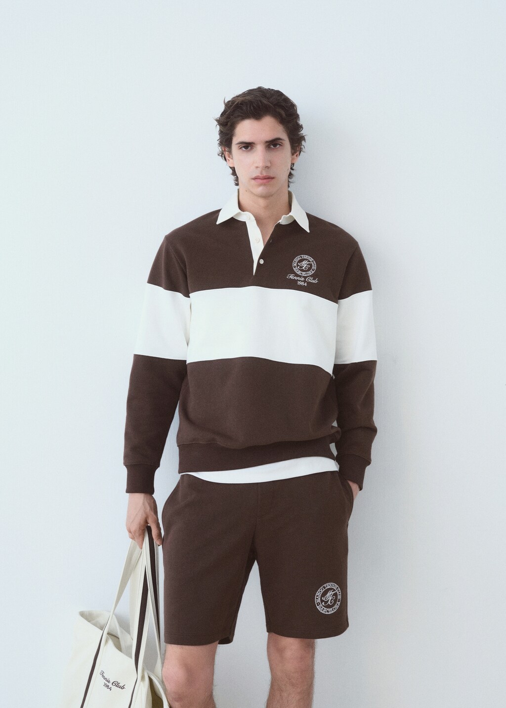Striped polo sweatshirt - Men | MANGO USA