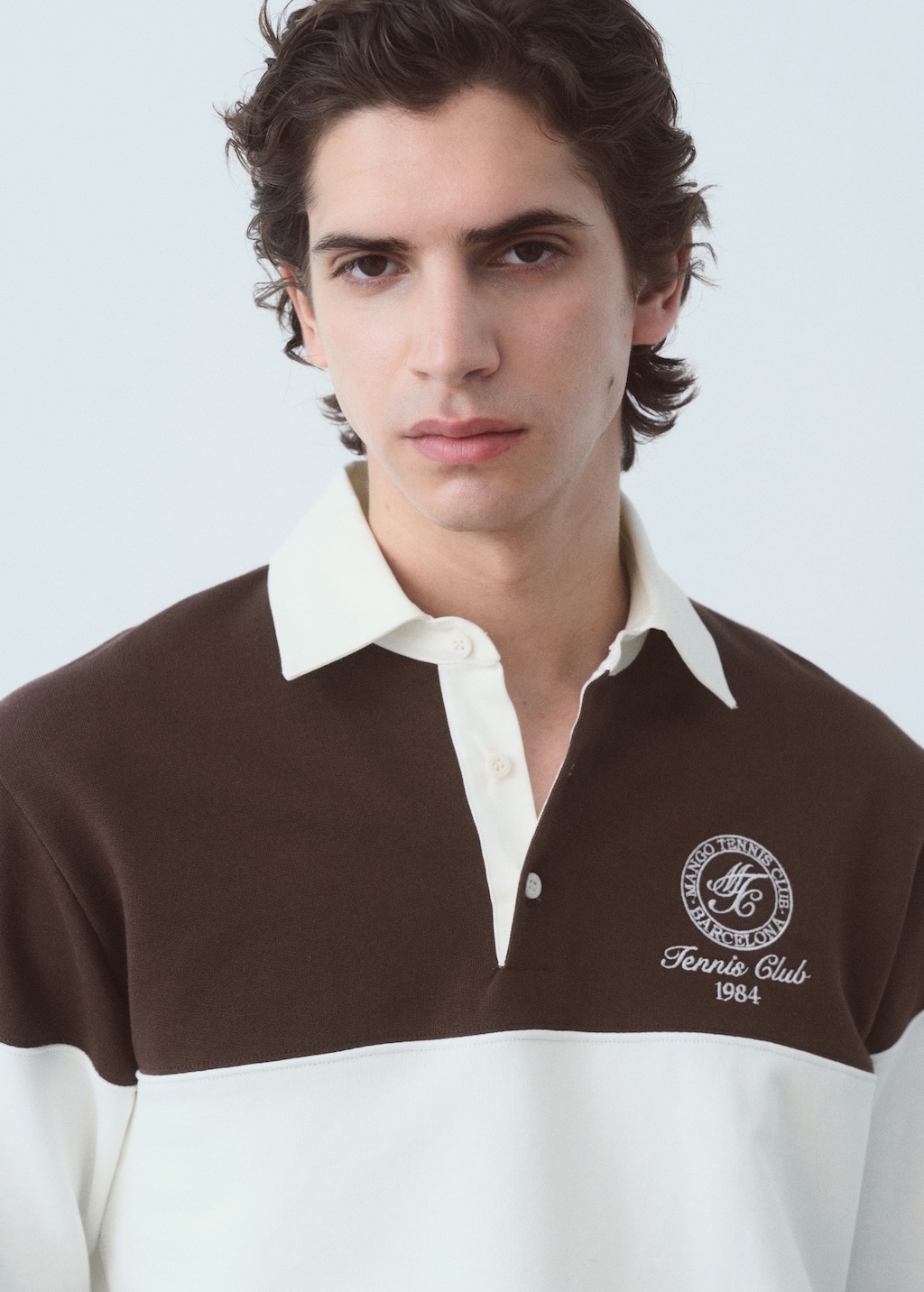 Striped polo sweatshirt - Men | MANGO USA Striped polo sweatshirt - Men | MANGO USA