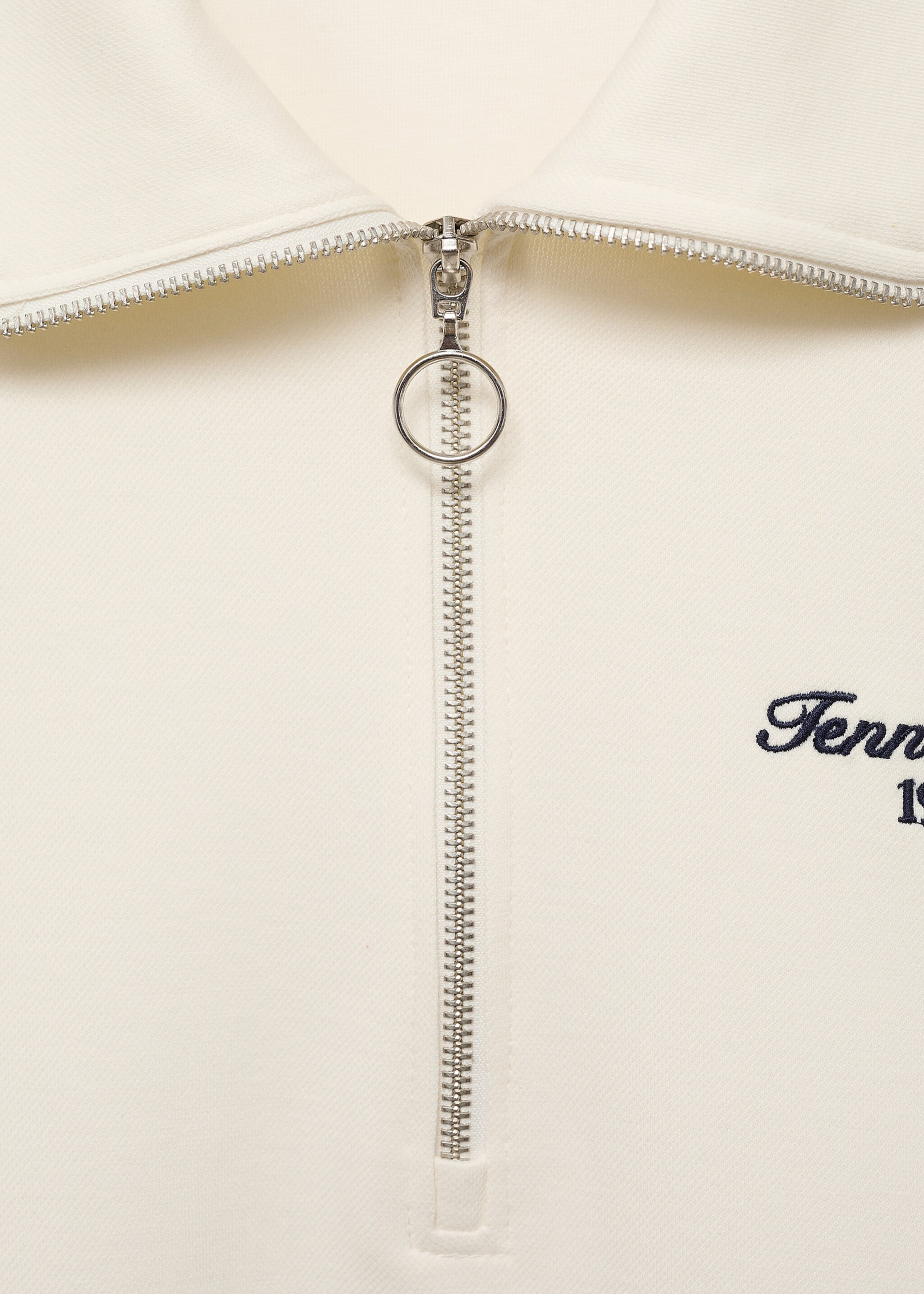 Cotton sweatshirt with funnel neck and zip - Details of the article 8