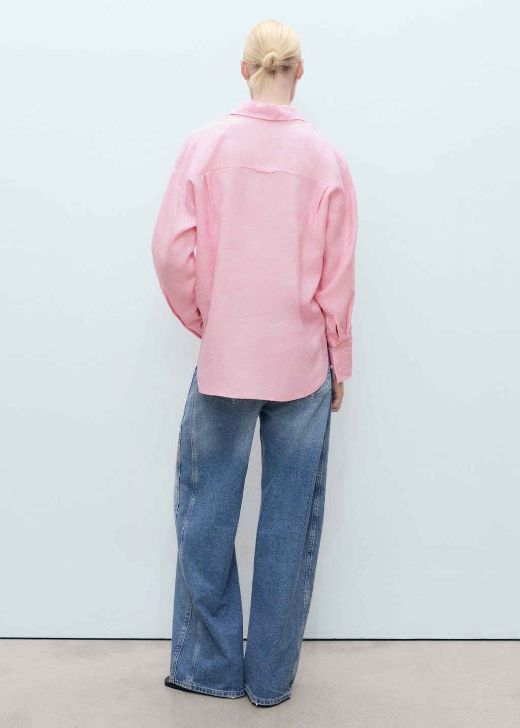 Linen oversized shirt - Women | MANGO USA