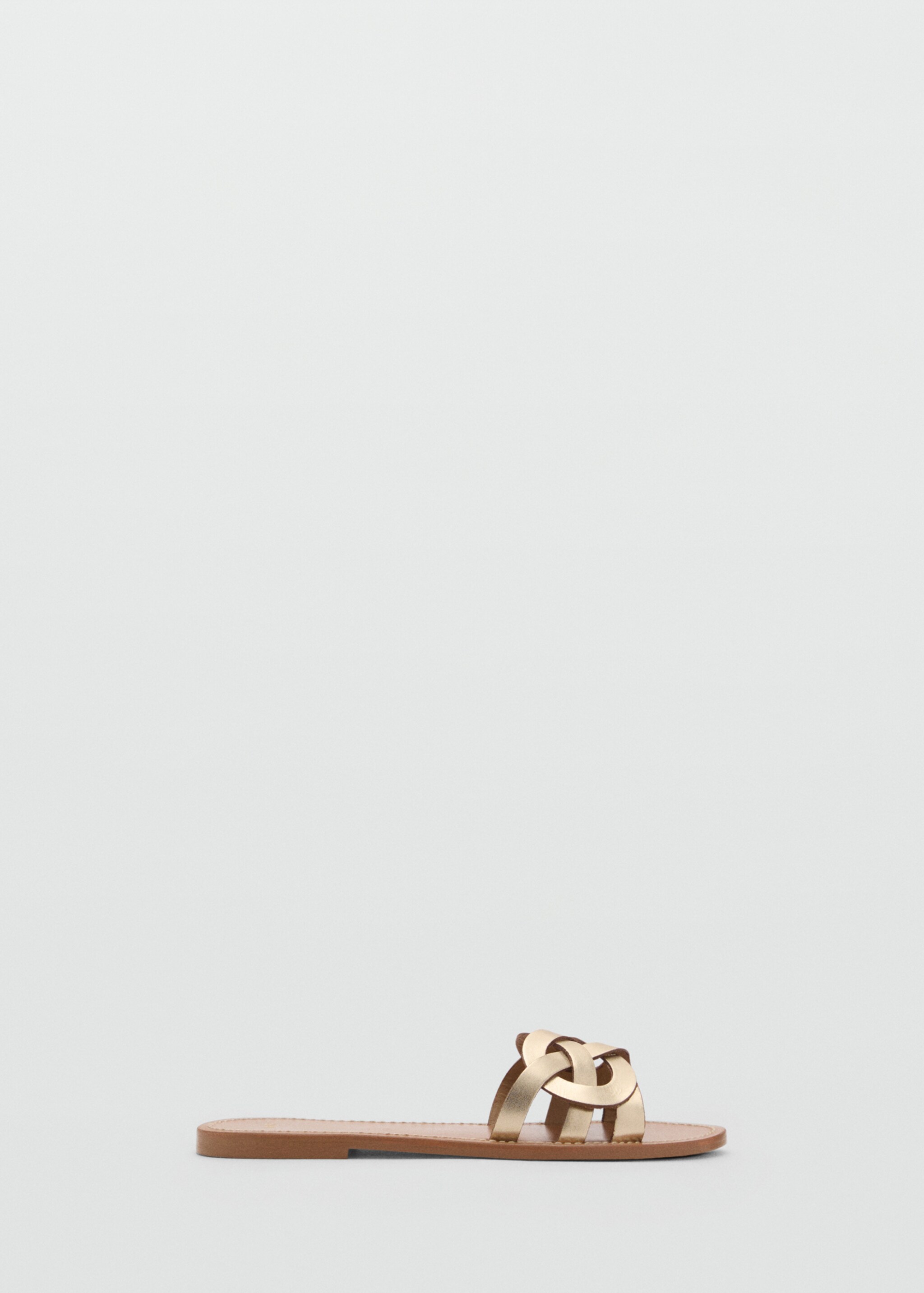 Leather sandals with intertwined strap - Article without model
