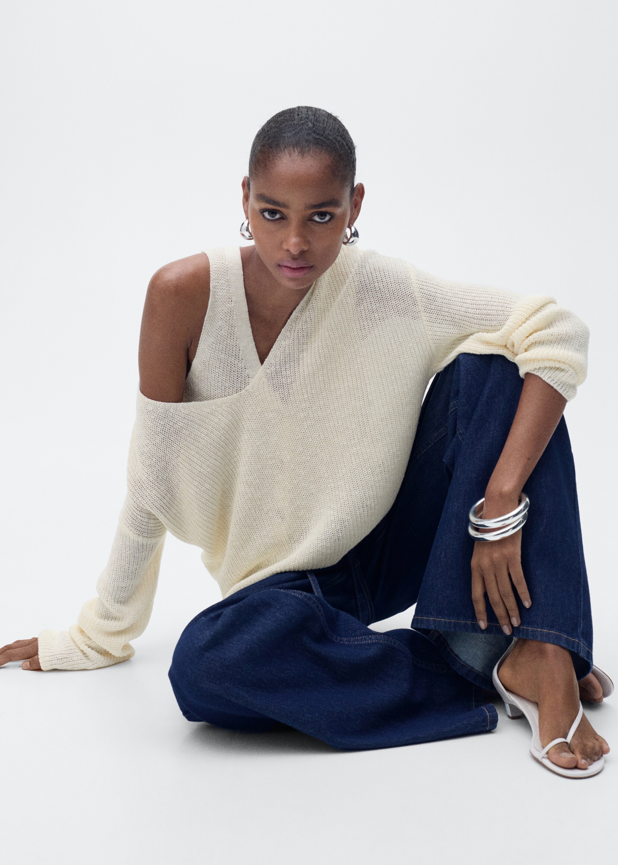 Pull-over maille col en V - Détail de l'article 2