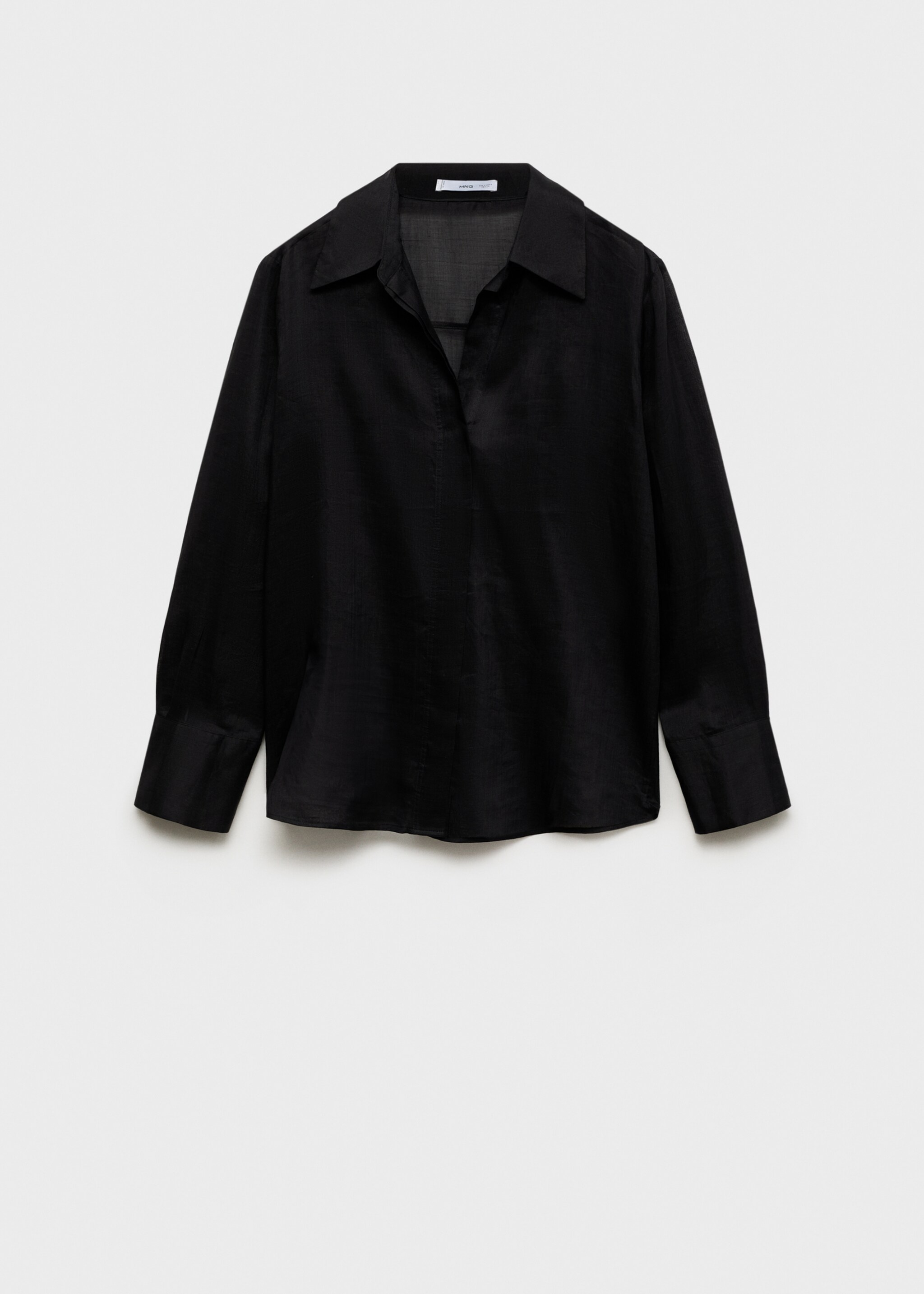 Ramie shirt with hidden buttons - Article without model