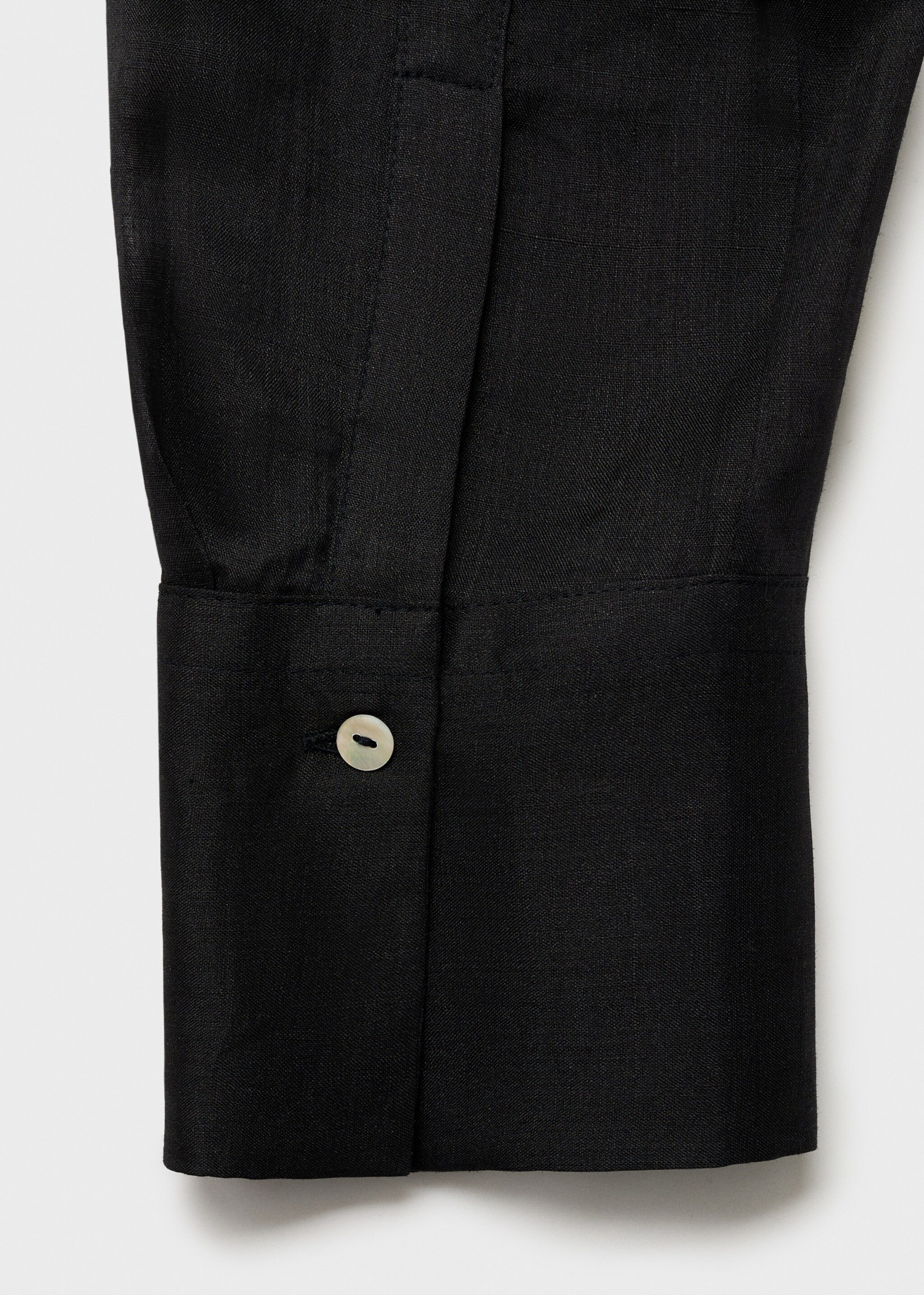 Ramie shirt with hidden buttons - Details of the article 0