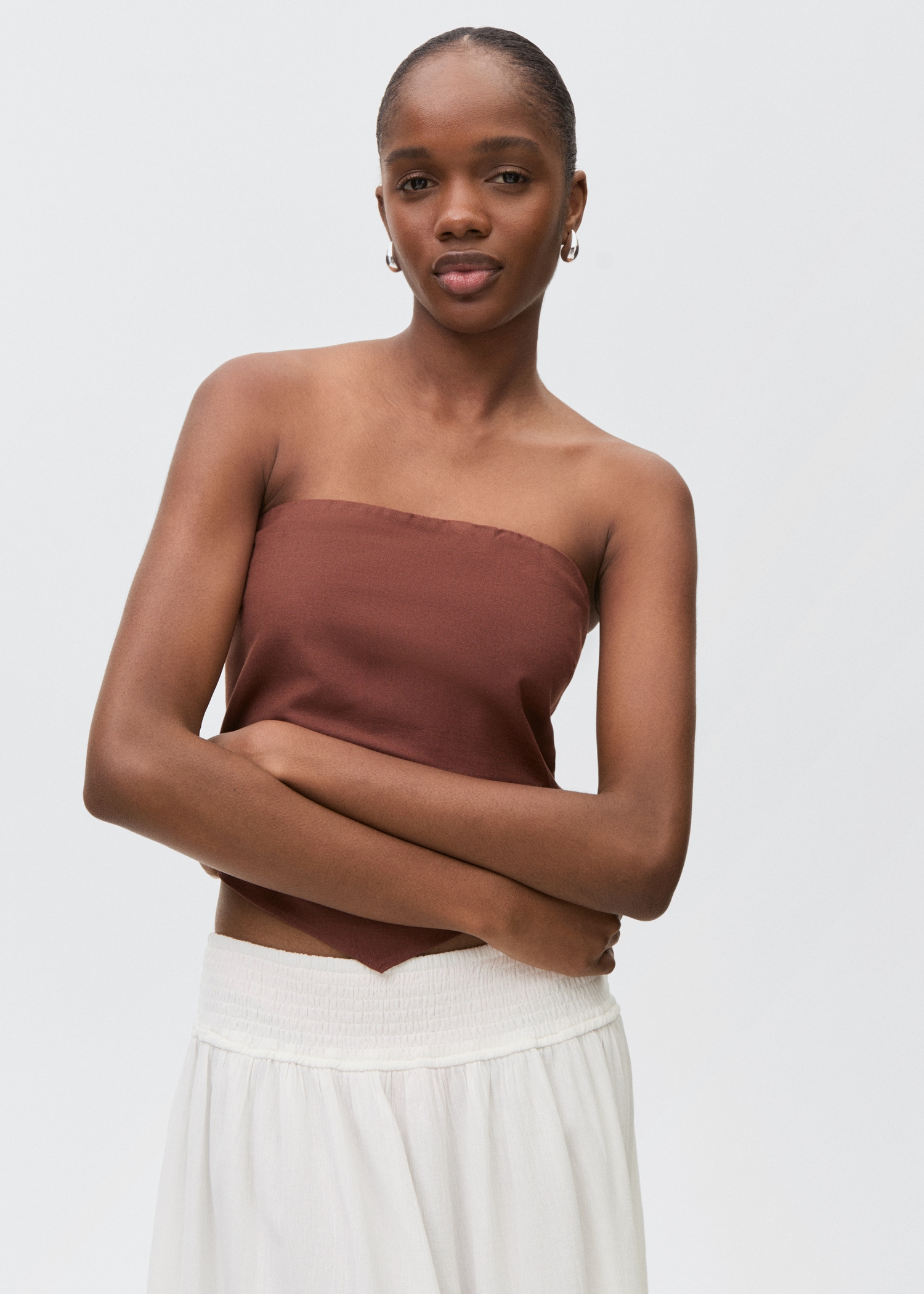 Ruffled long skirt - Medium plane