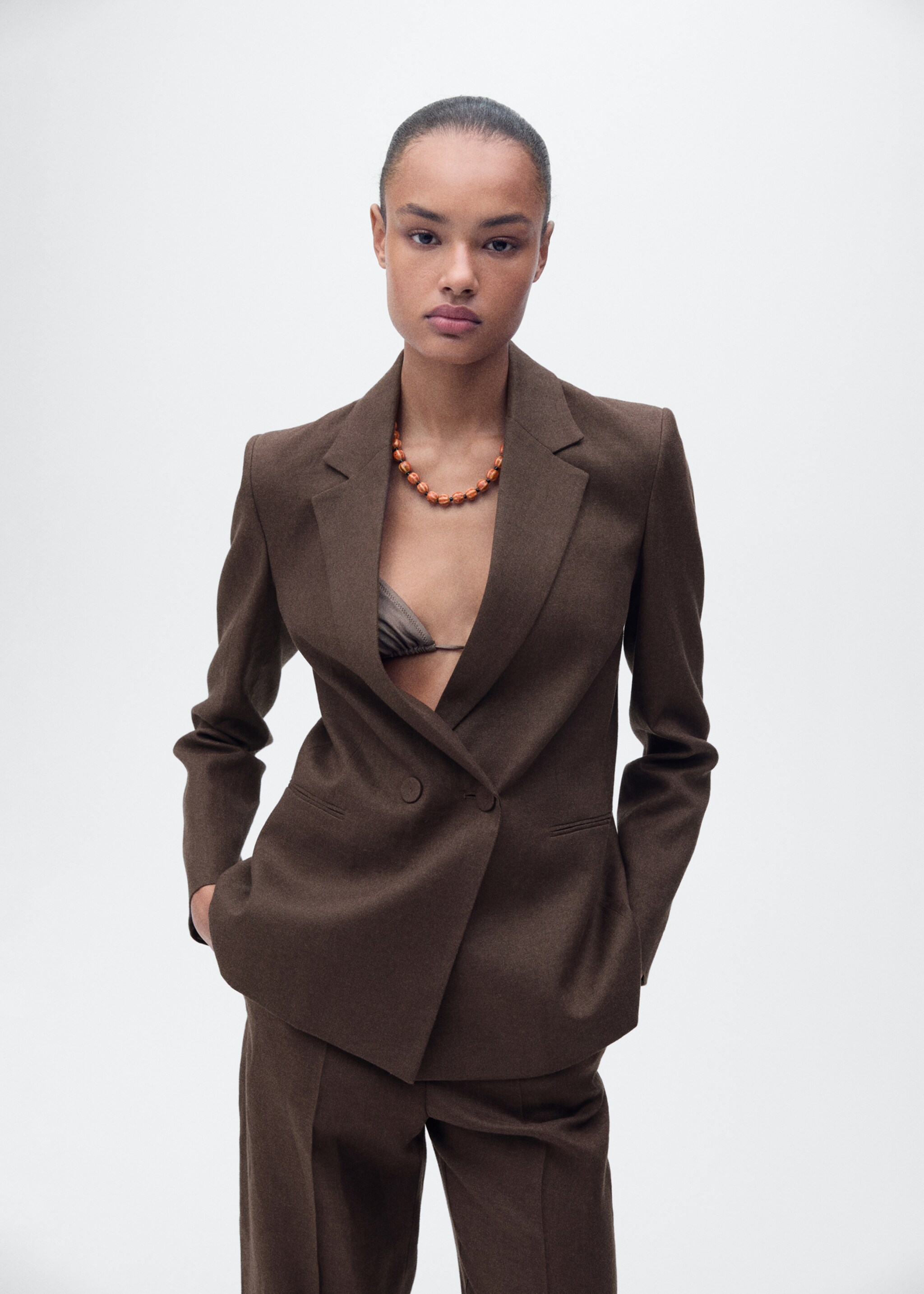 Linen suit jacket - Medium plane