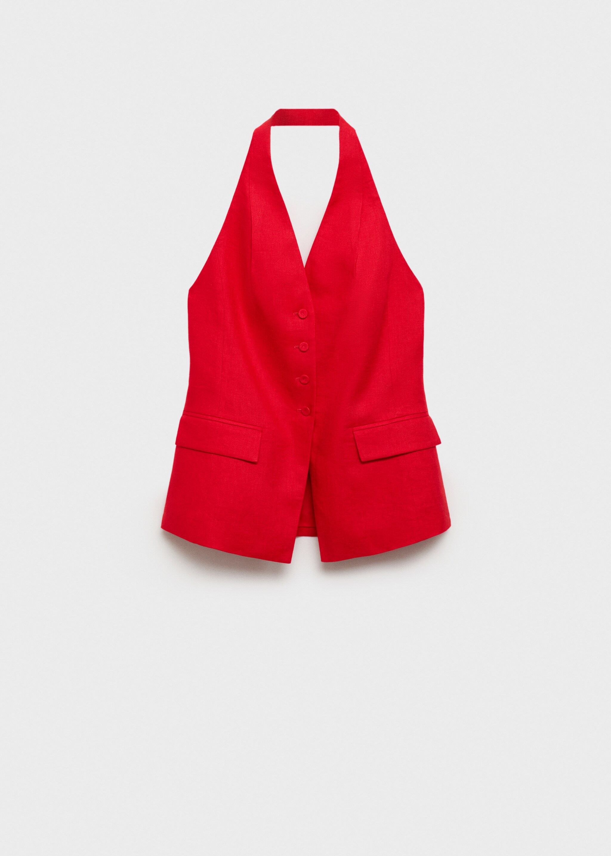 Vestă de costum halter de in - Articol fără model