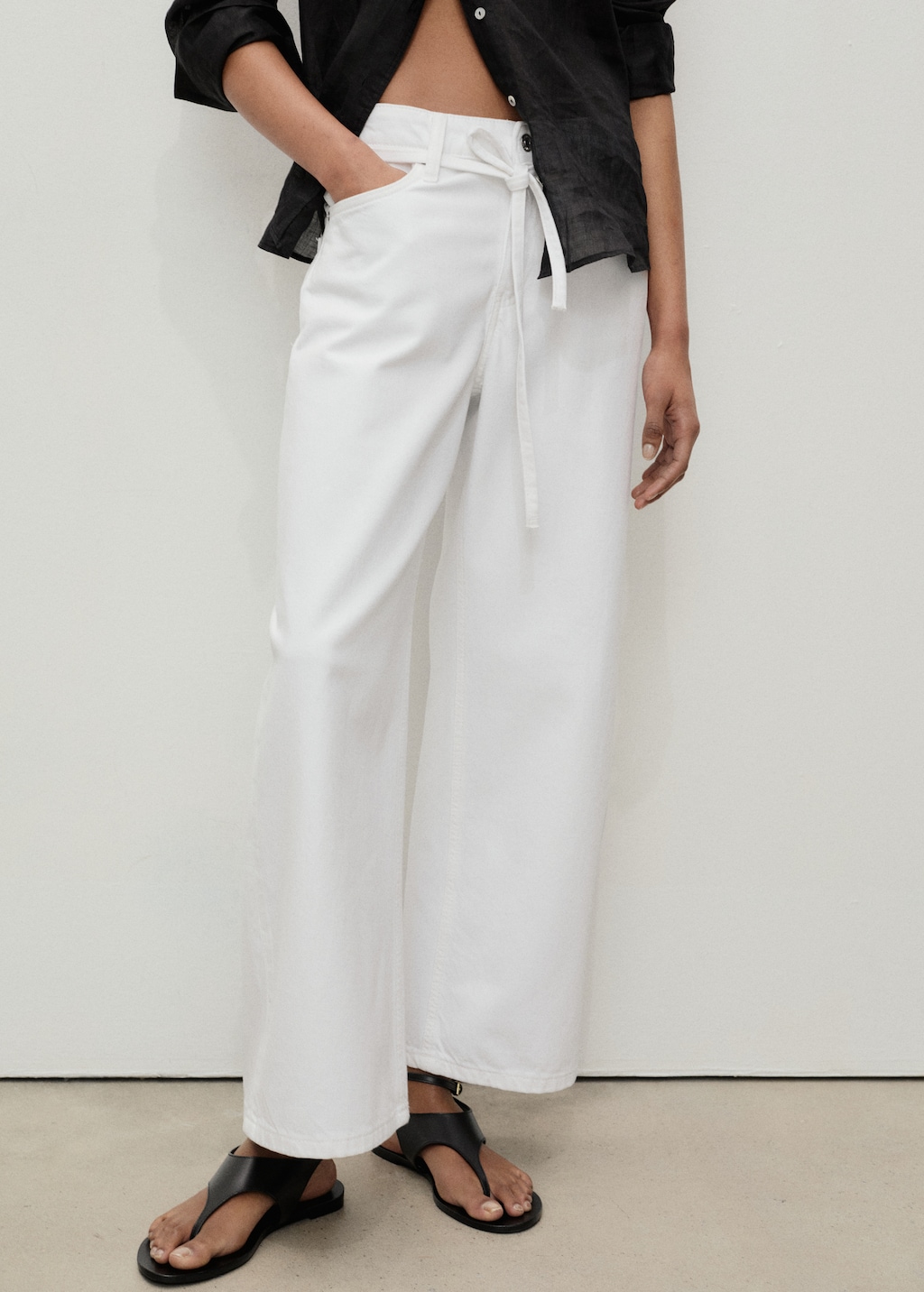 Balloon jeans with belt - Women | MANGO USA