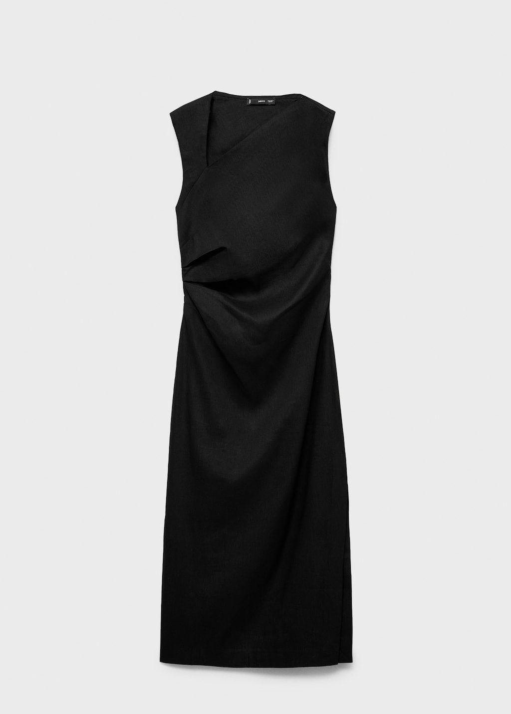Mango Asymmetrical linen dress