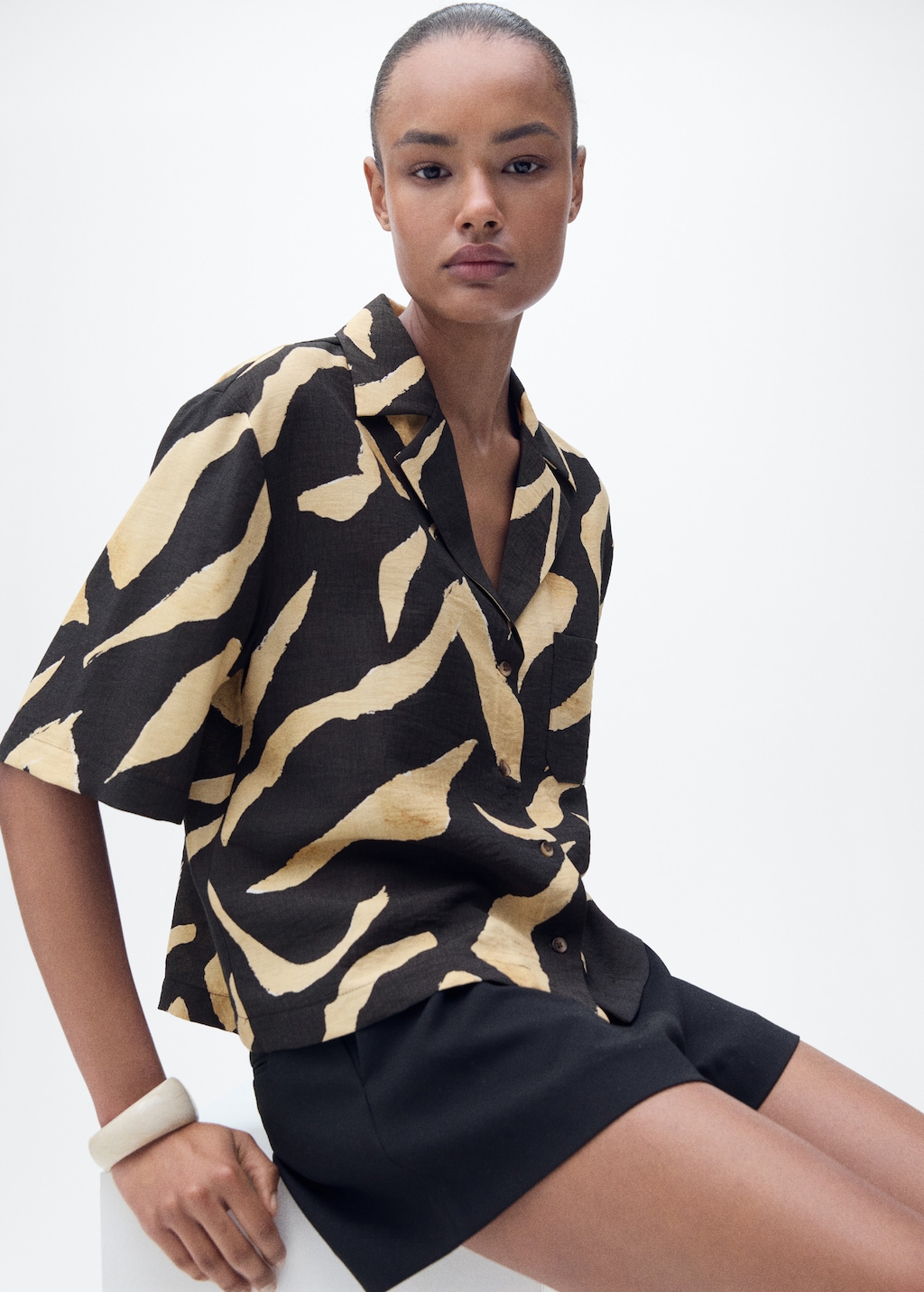 mango blusas mujer manga corta