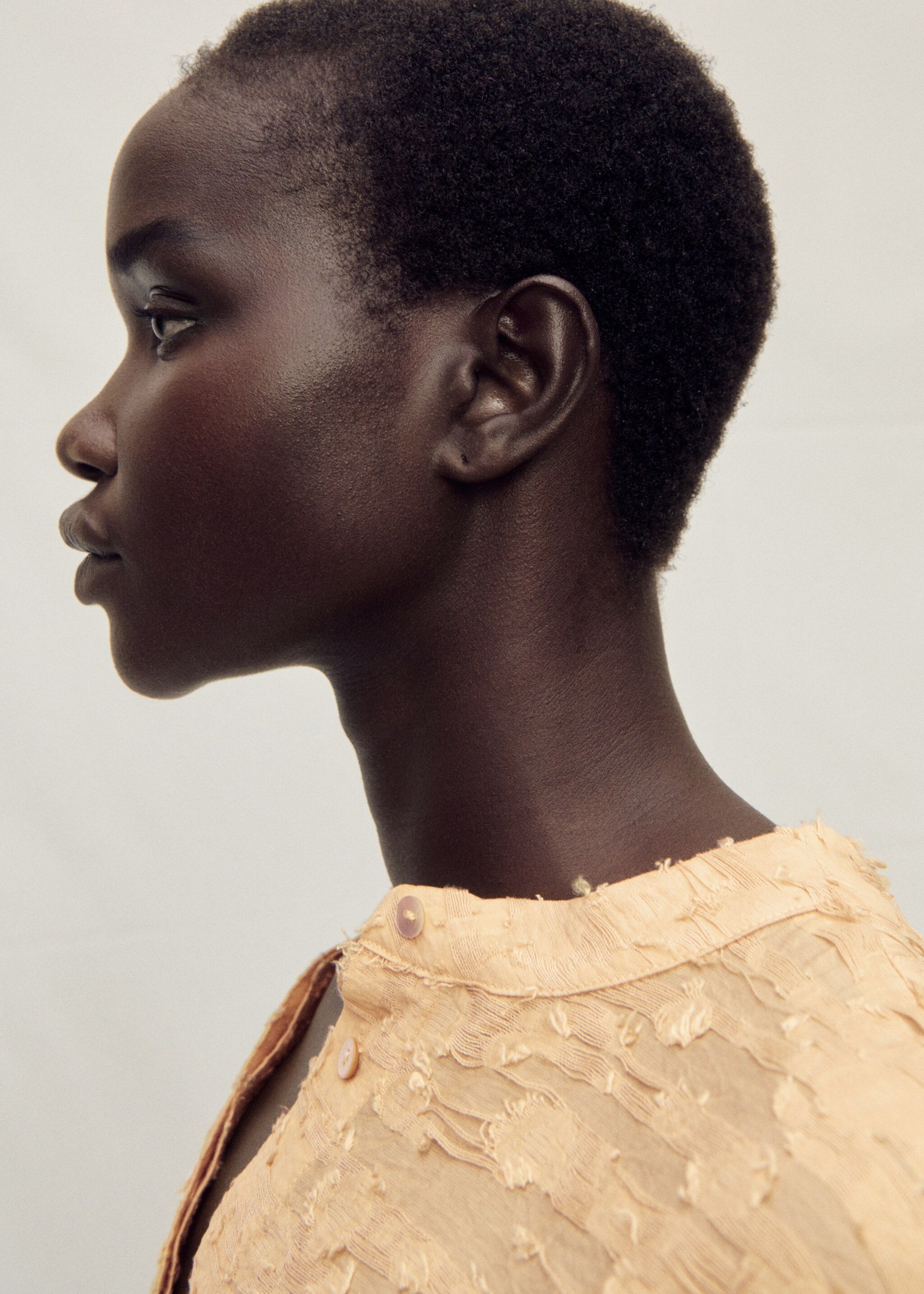 Textured oversize shirt - Details of the article 1