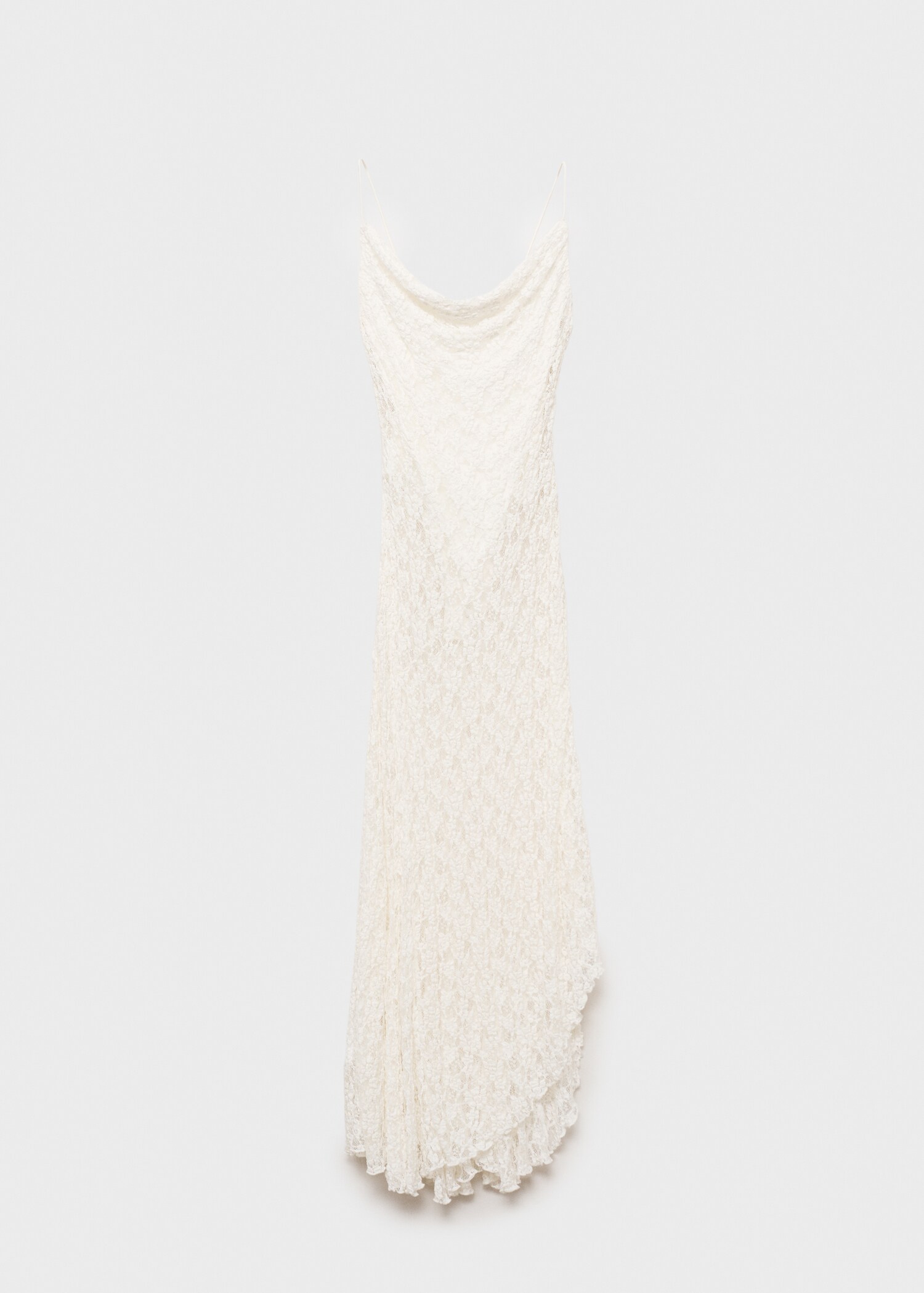 Lace dress with draped neck - Article without model