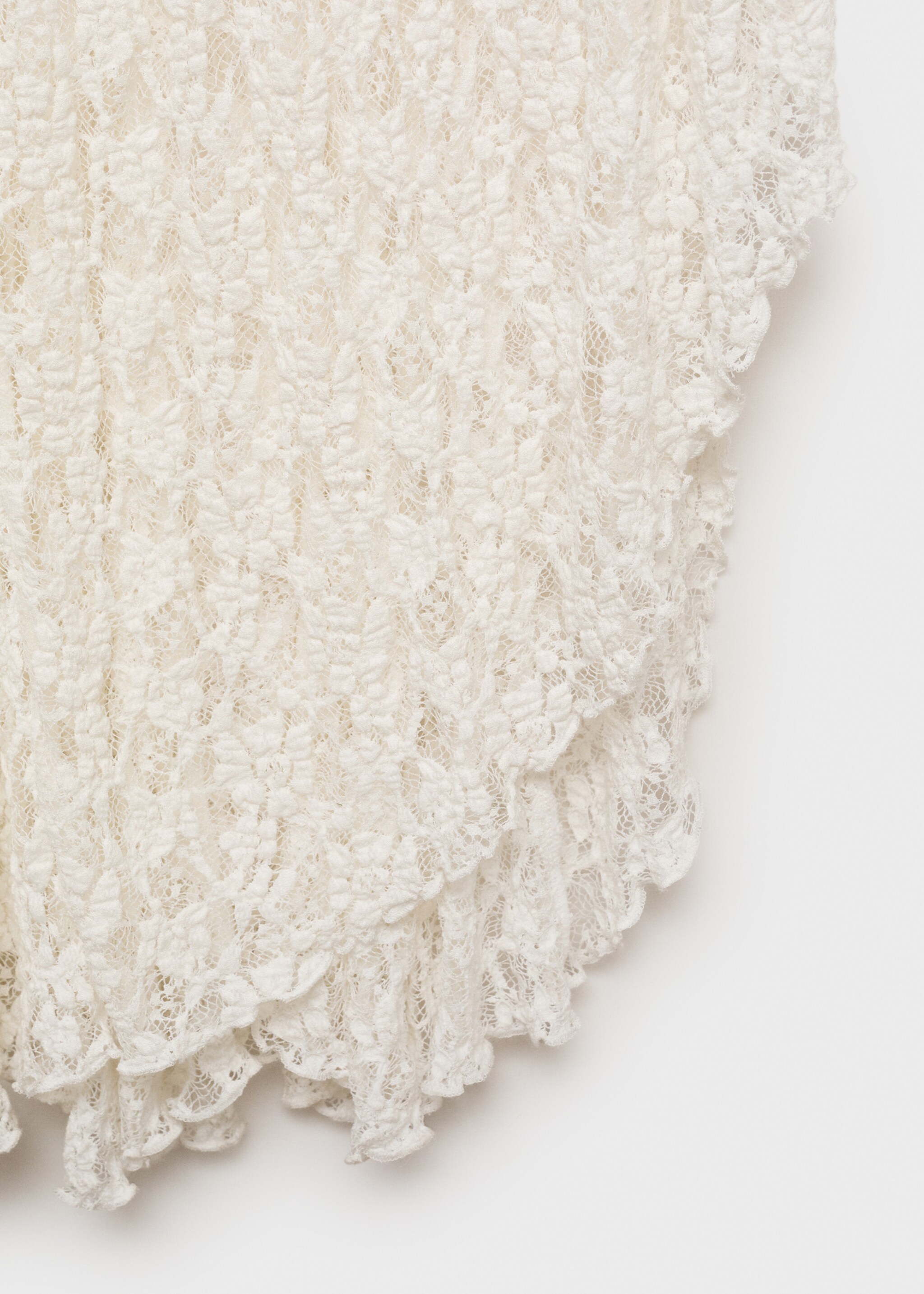 Lace dress with draped neck - Details of the article 0