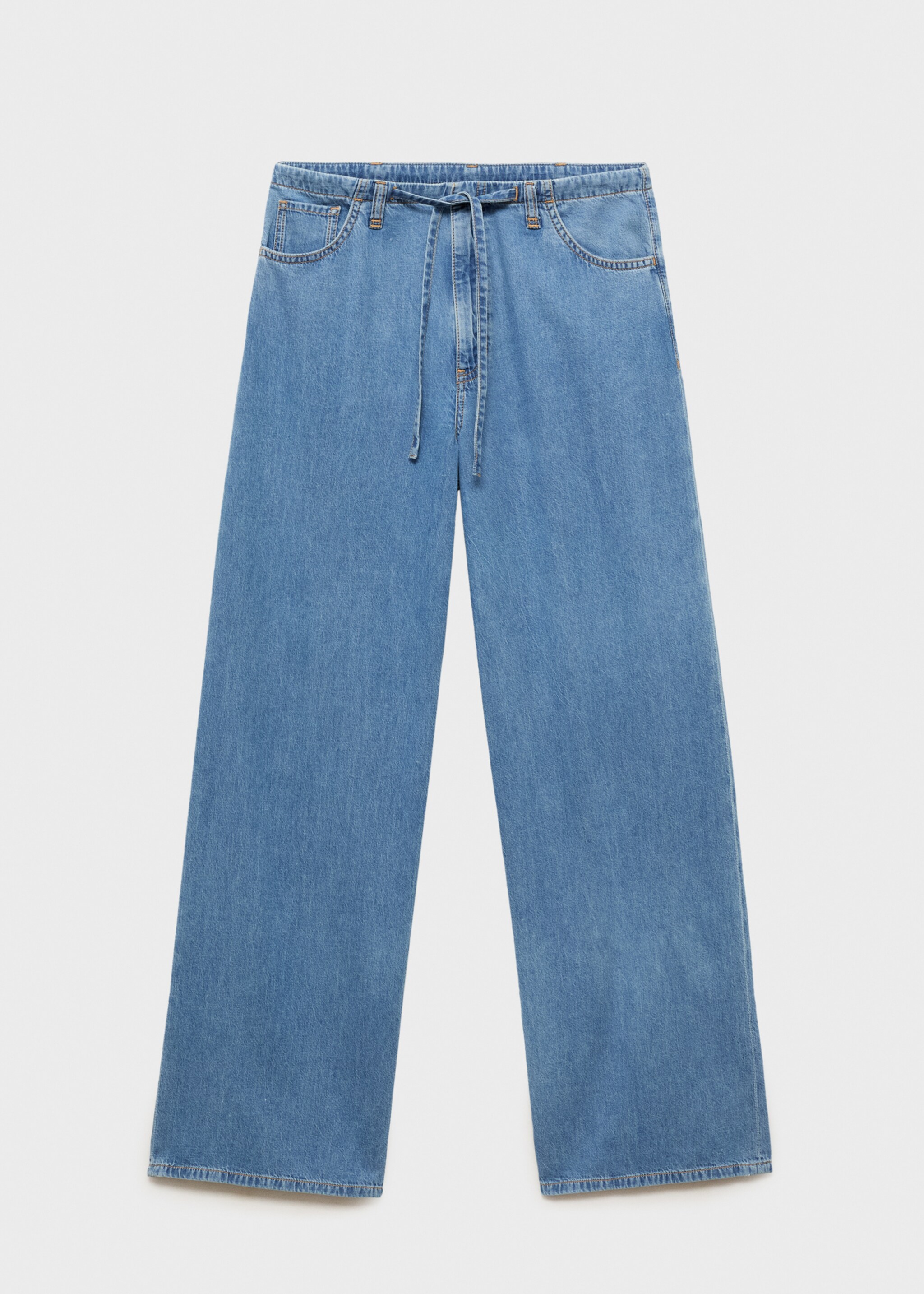 Celana panjang denim wideleg bersabuk - Barang tanpa model