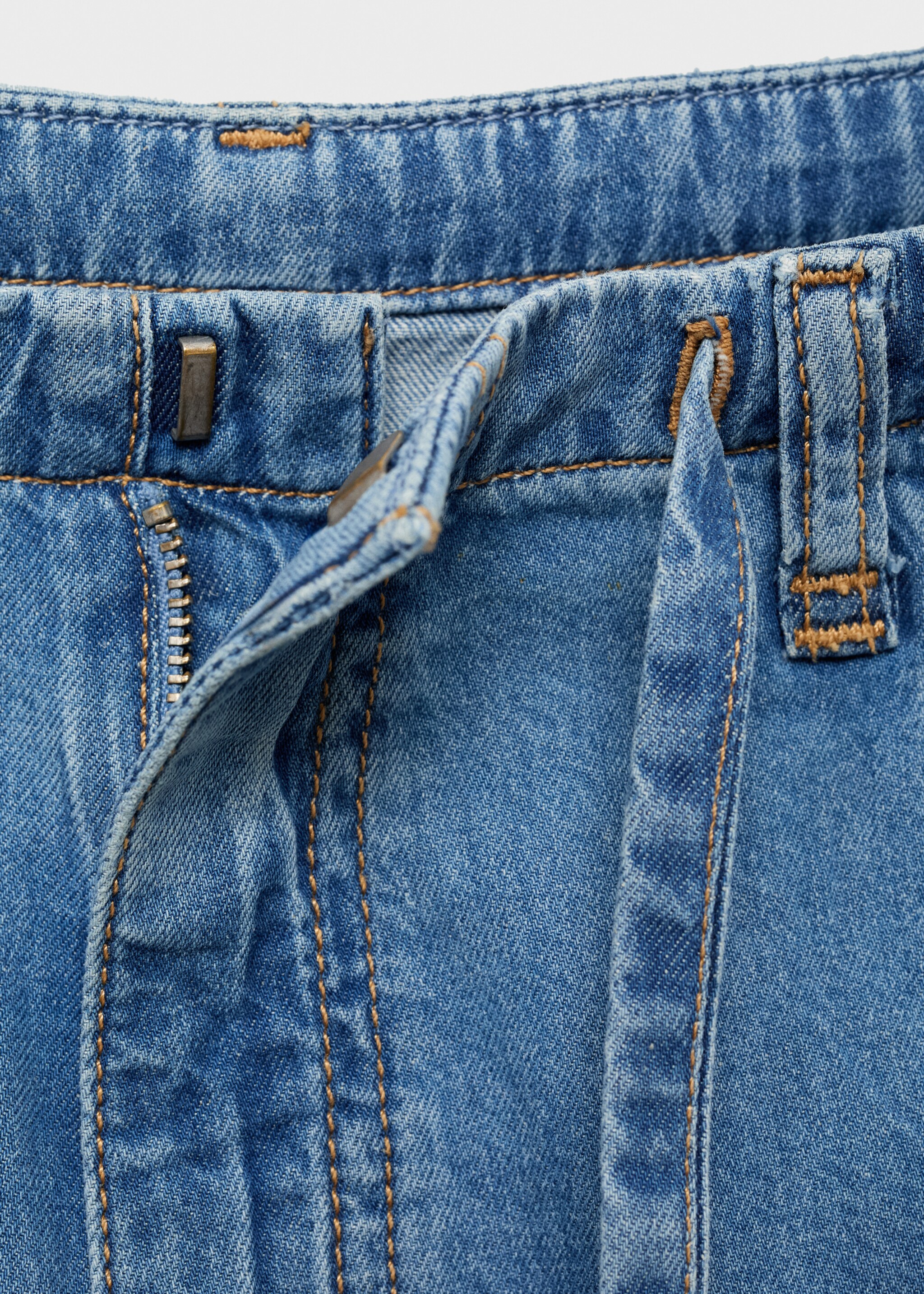 Celana panjang denim wideleg bersabuk - Rincian barang 0