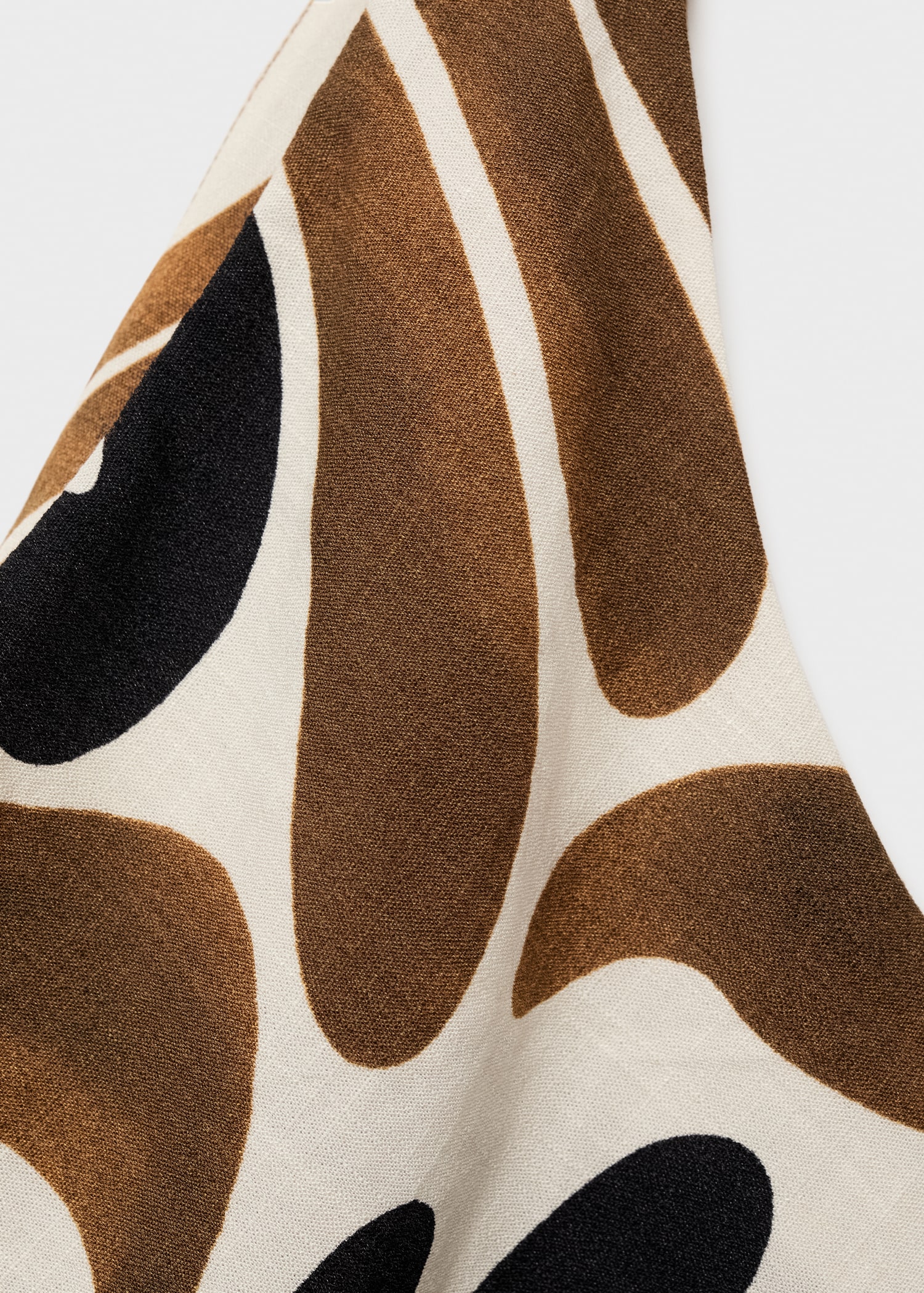 Gemustertes Kleid mit asymmetrischem Ausschnitt - Detail des Artikels 0
