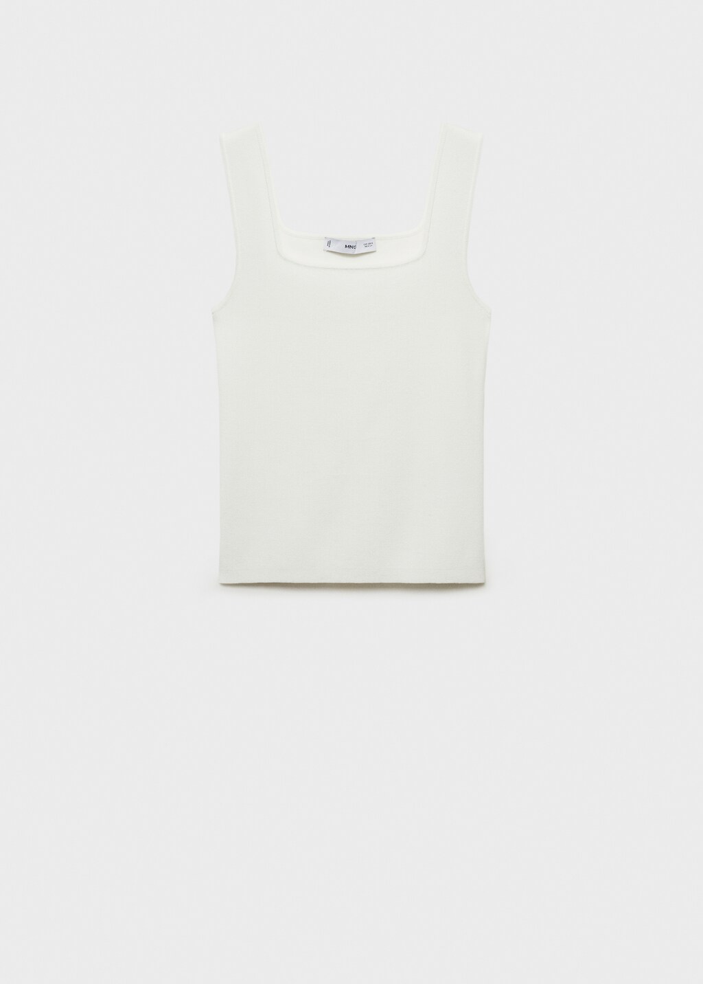 Fine-knit top with low neckline