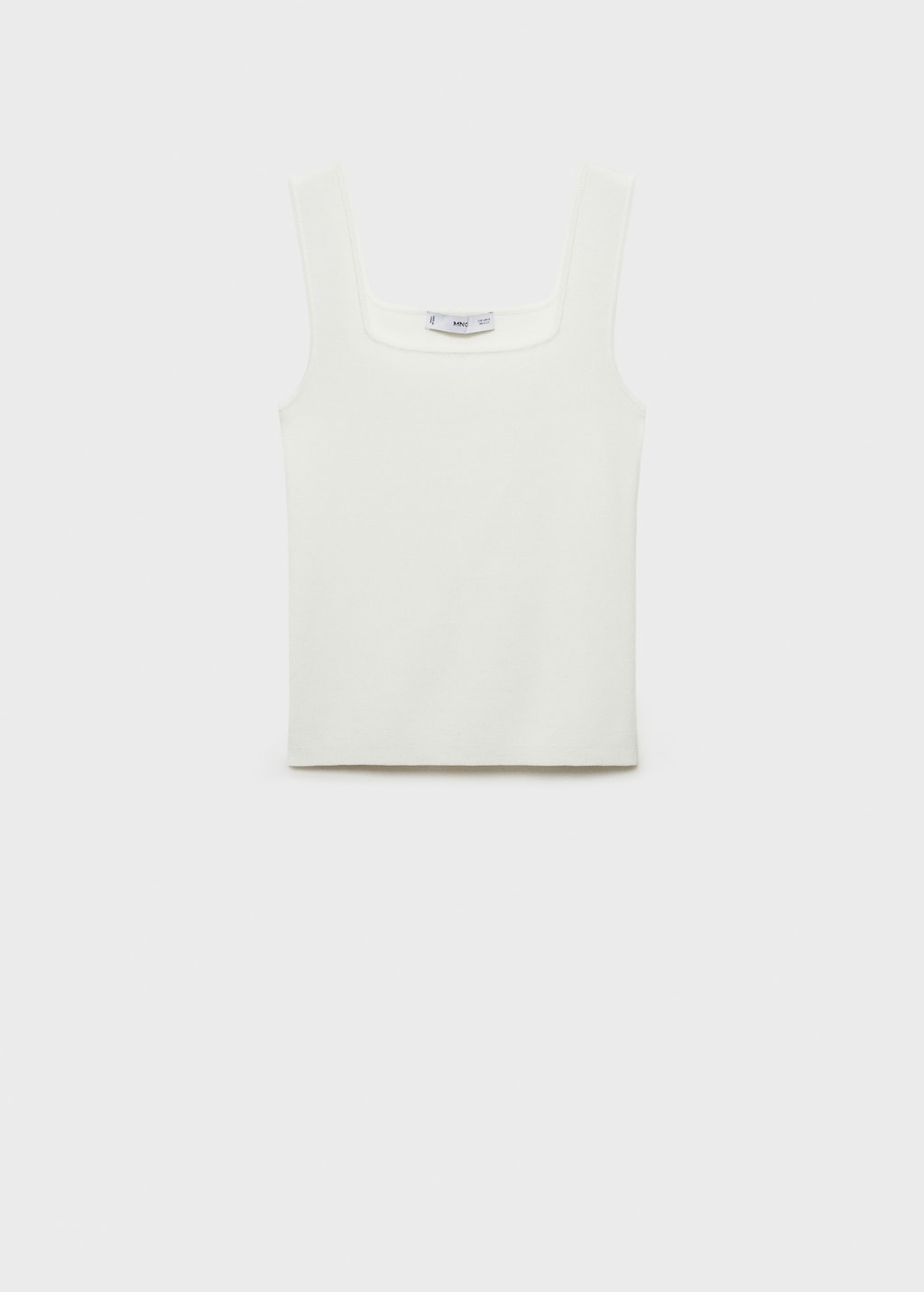 Fine-knit top with low neckline