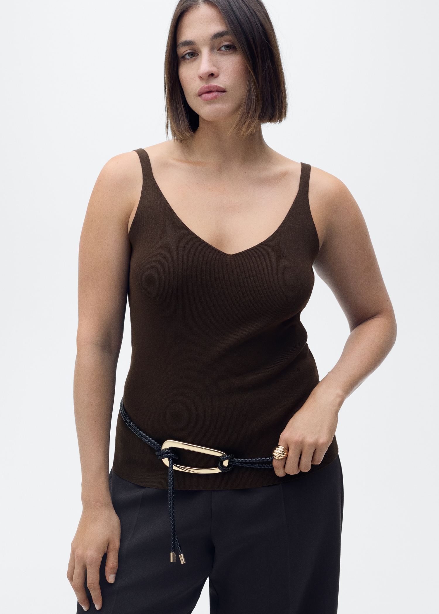 V-neck knit top - Details of the article 5