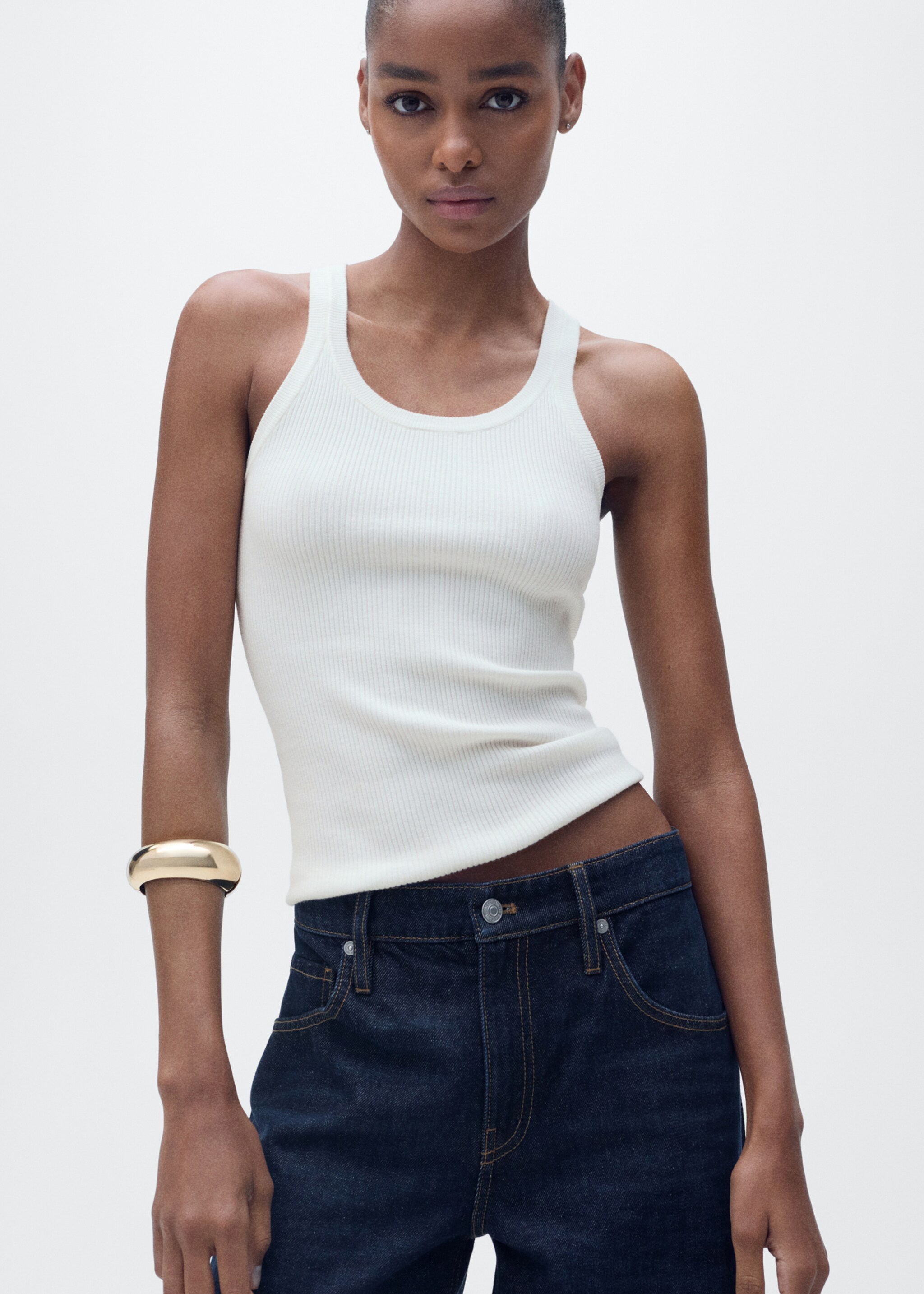 Ribbed knit top - Medium plane
