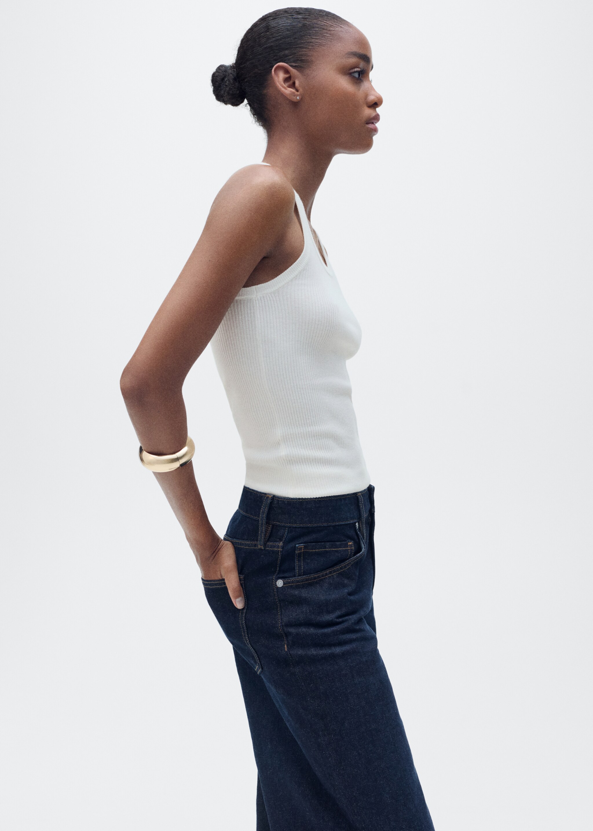 Ribbed knit top - Details of the article 1