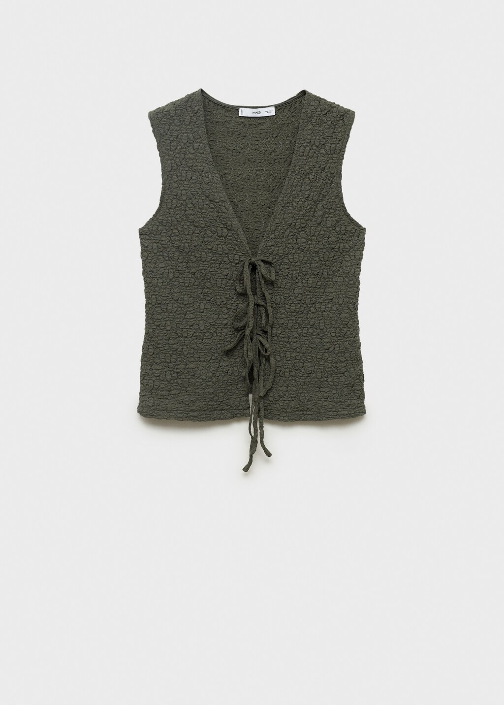Textured top with bow - image 5