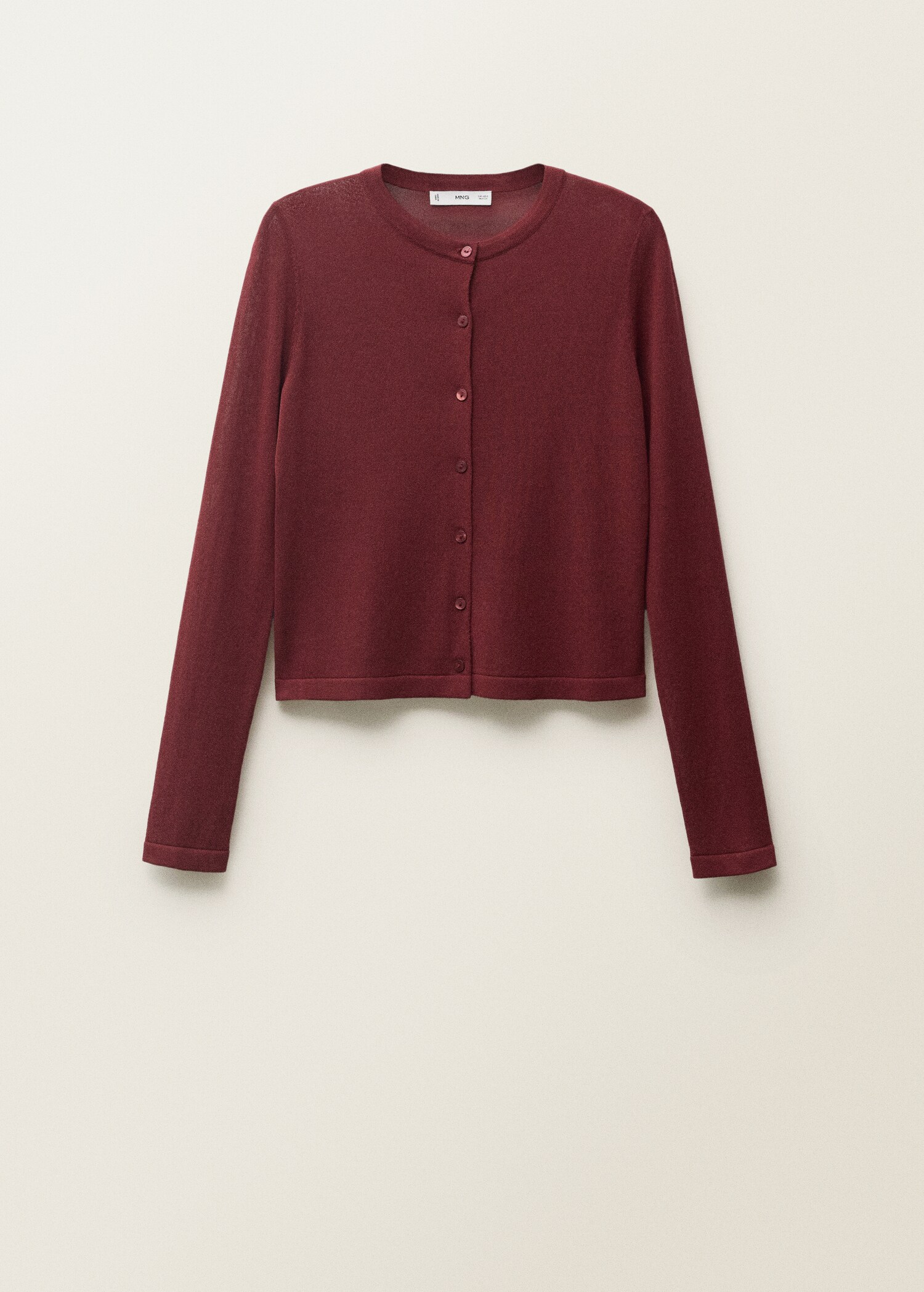 Fine-knit straight-fit cardigan - Article without model