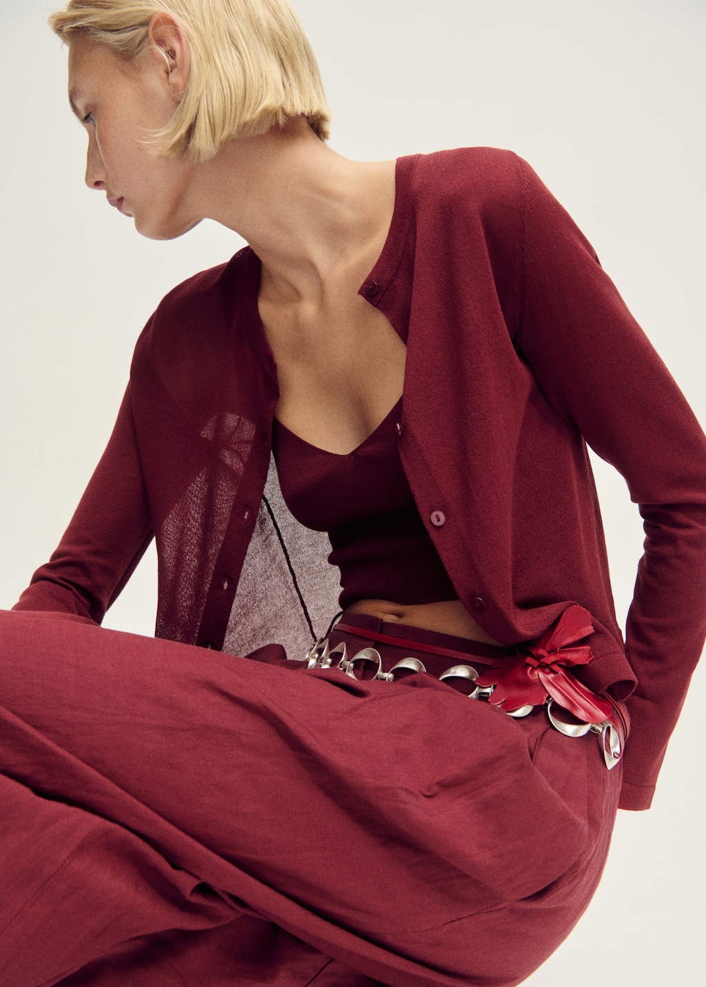 Mango Fine-knit straight-fit cardigan thumbnail