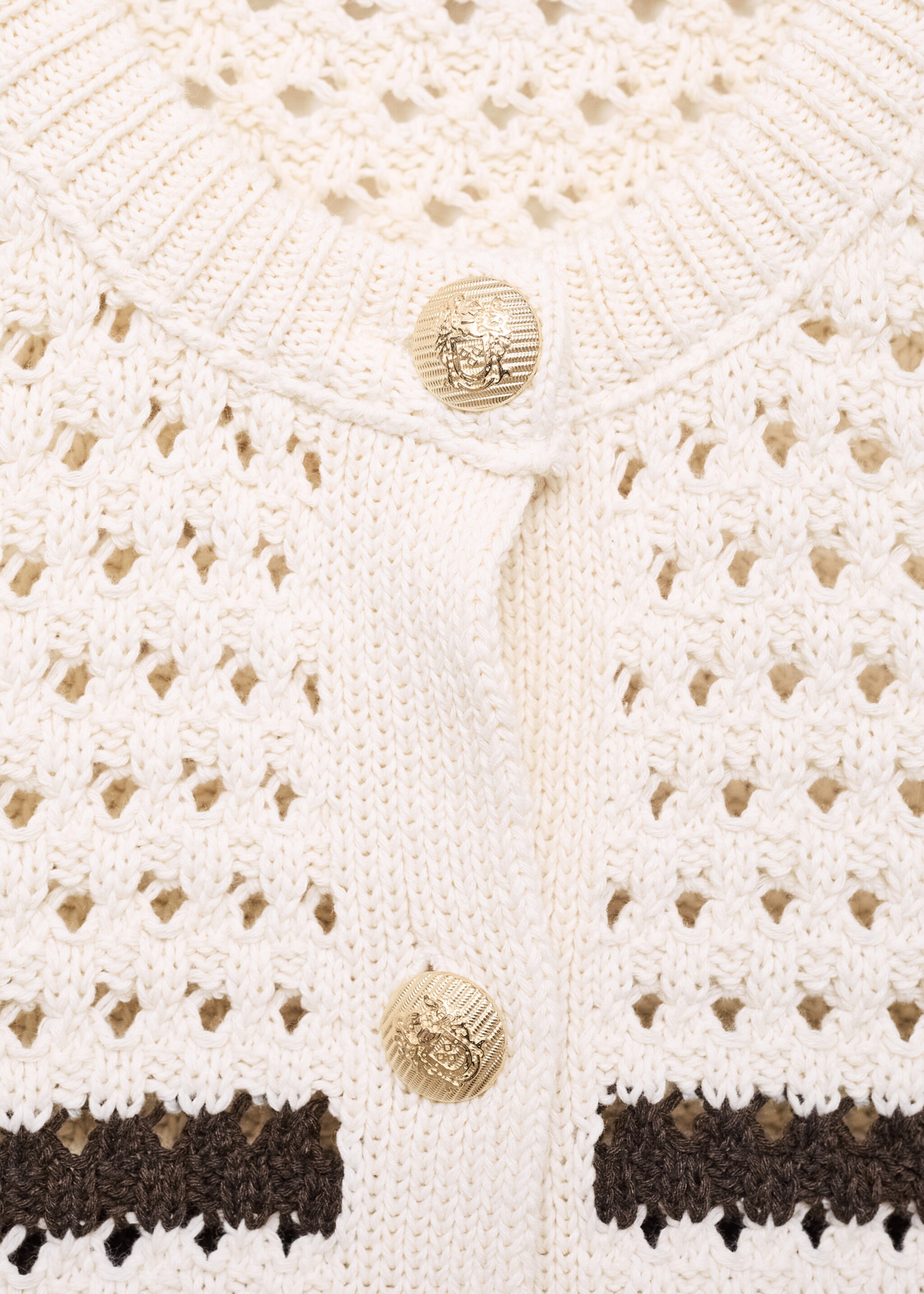 Striped openwork knitted cardigan - Details of the article 8
