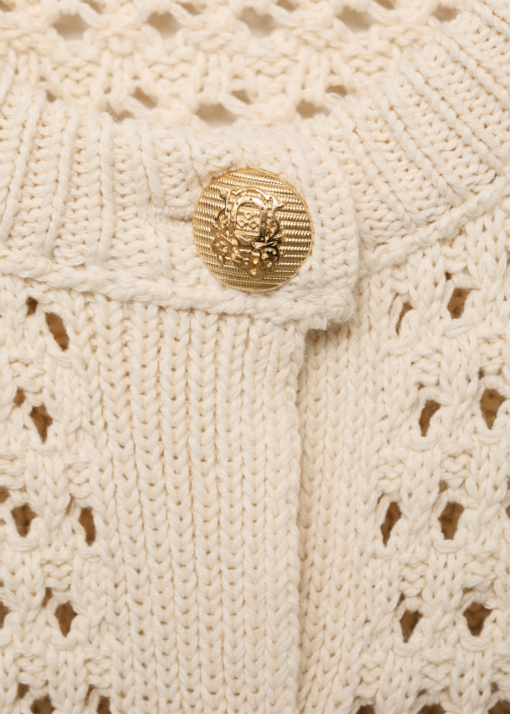 COTTON OPEN-WORK KNIT CARDIGAN – SUGARHILL TOKYO