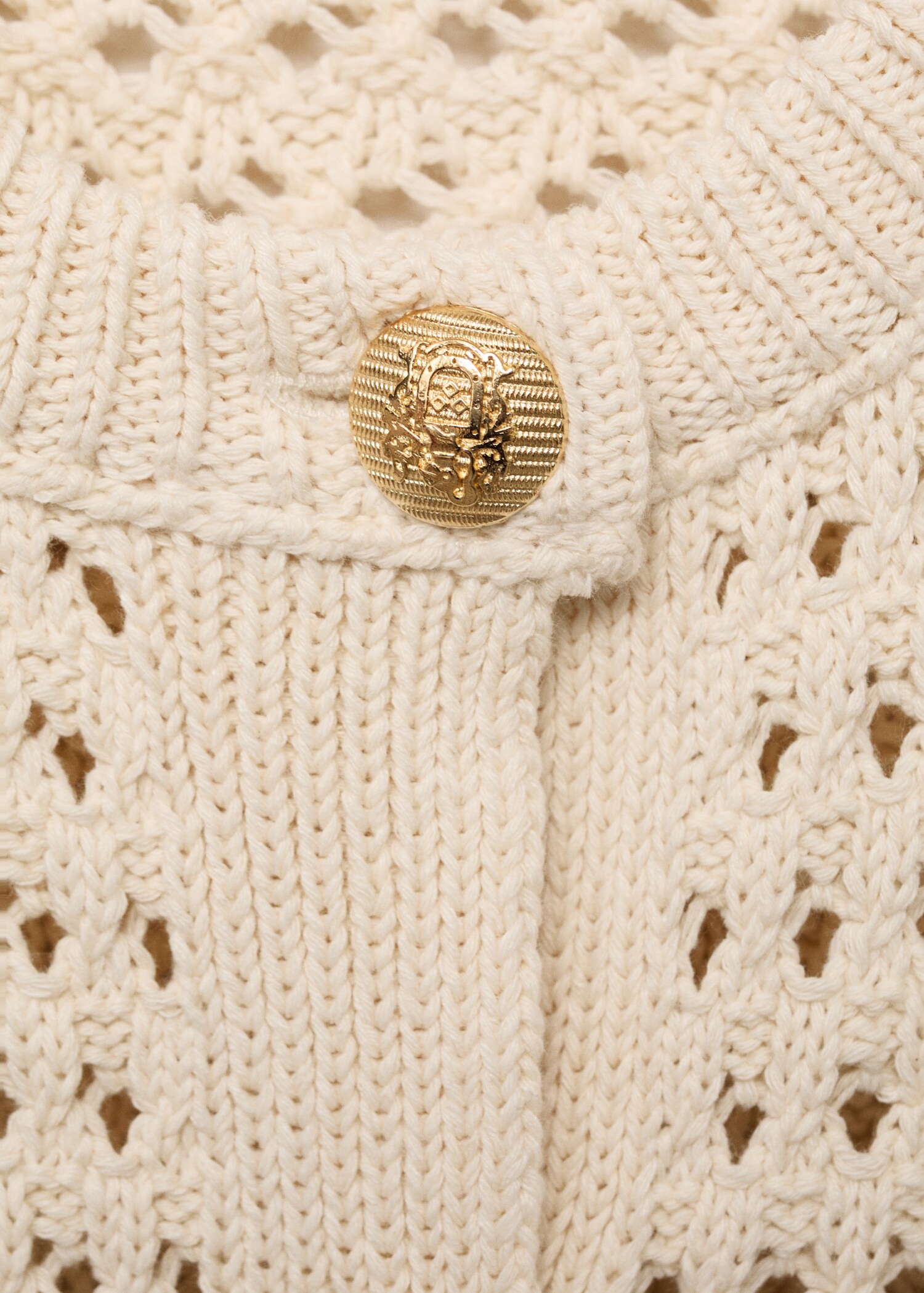 Gestreifter Cardigan mit Lochmuster - Detail des Artikels 8