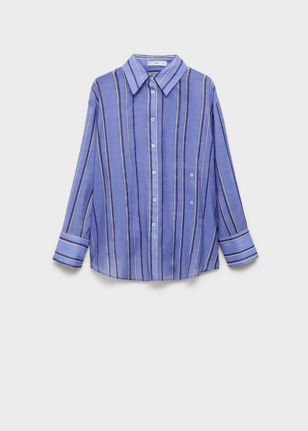 Striped shirt with multi-position closure - Women | MANGO USA Striped shirt with multi-position closure - Women | MANGO USA