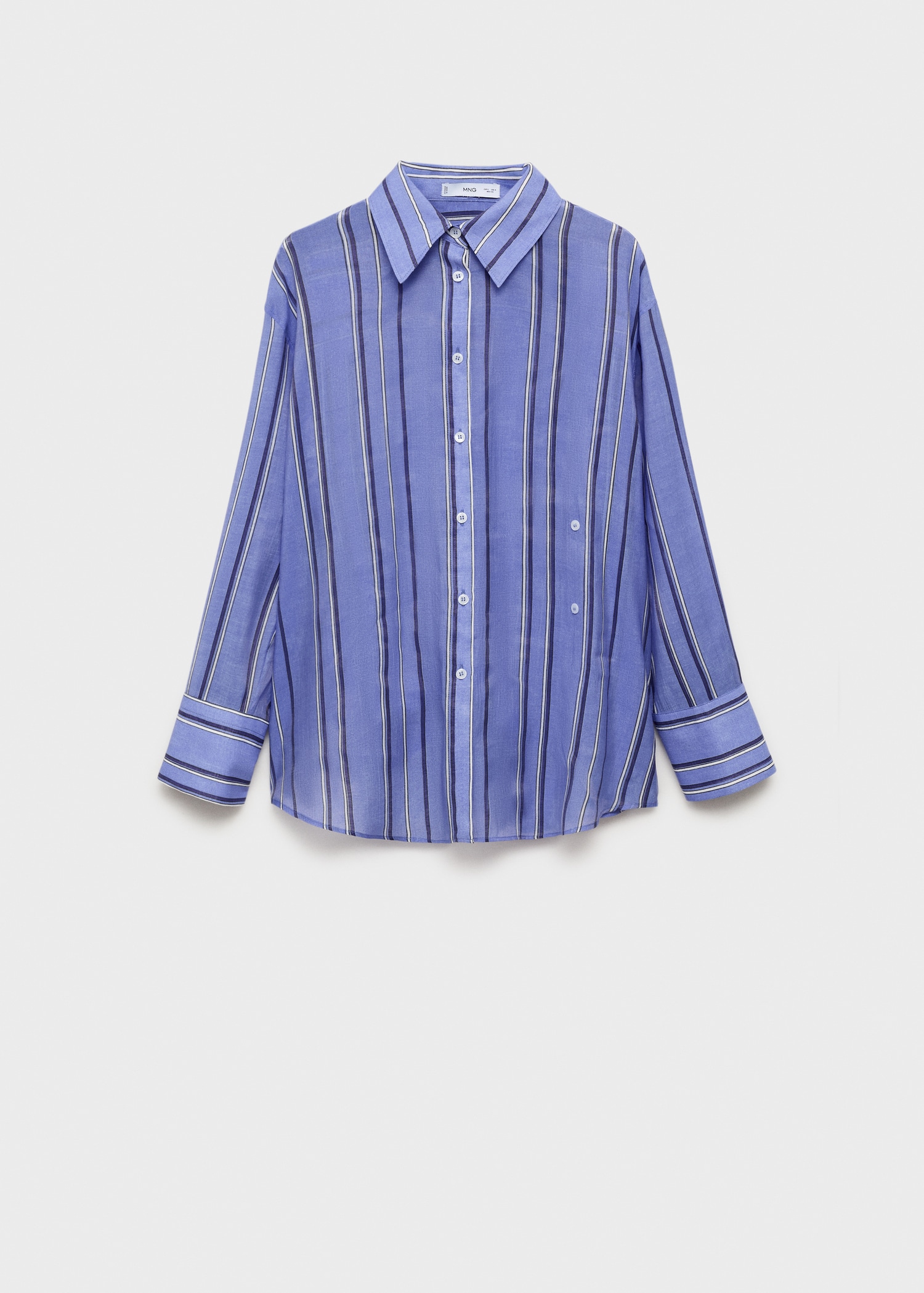 Striped shirt with multi-position closure - Women | MANGO Madagascar