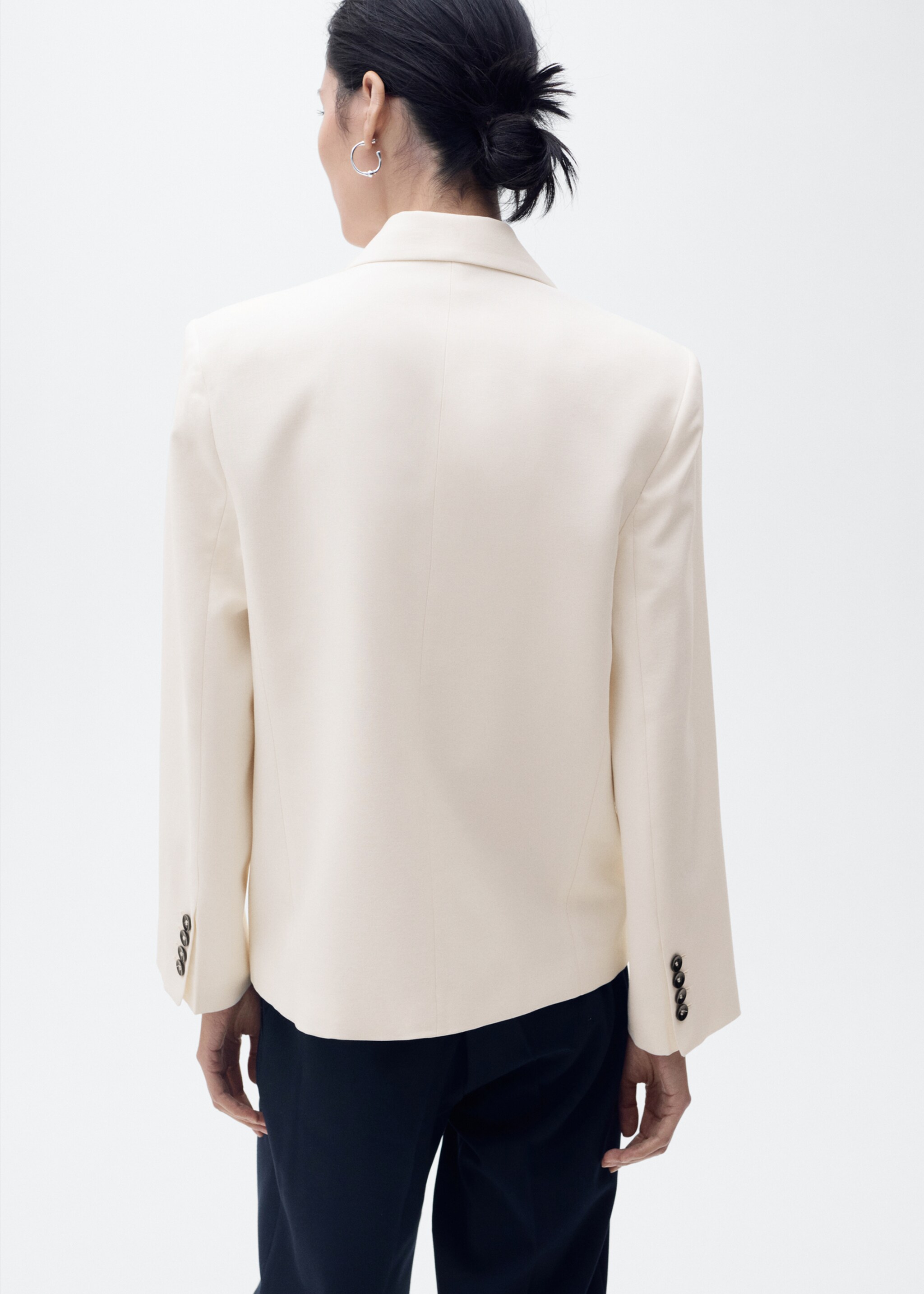 Contrasting double-breasted jacket - Reverse of the article