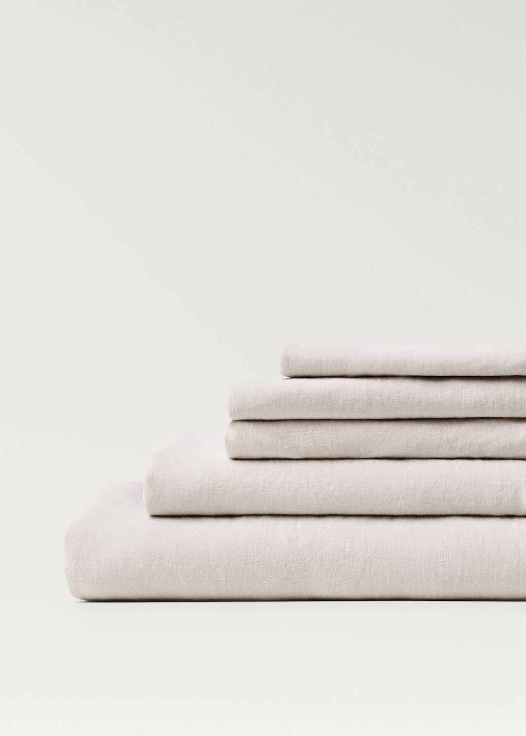 Washed linen top sheet for 180/200 cm bed