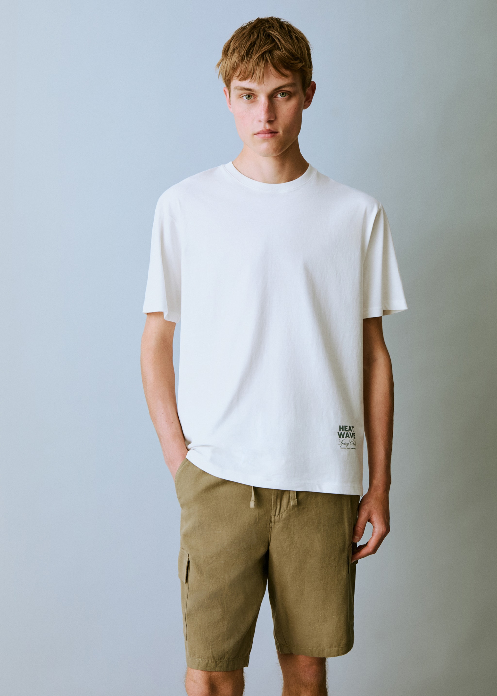 Bedrukt T-shirt met korte mouwen - Middenvlak