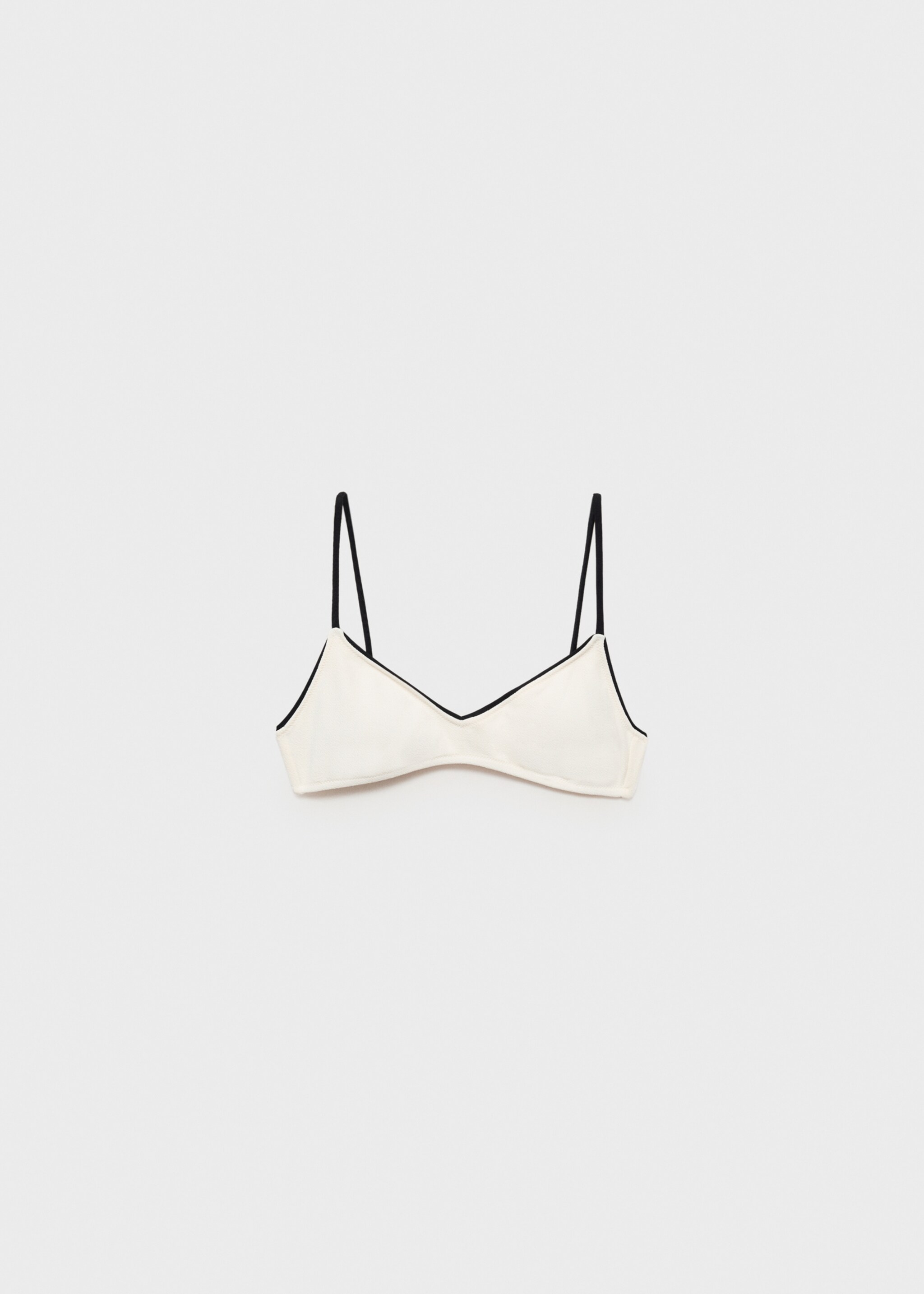Bikini top with contrasting trim - Article without model