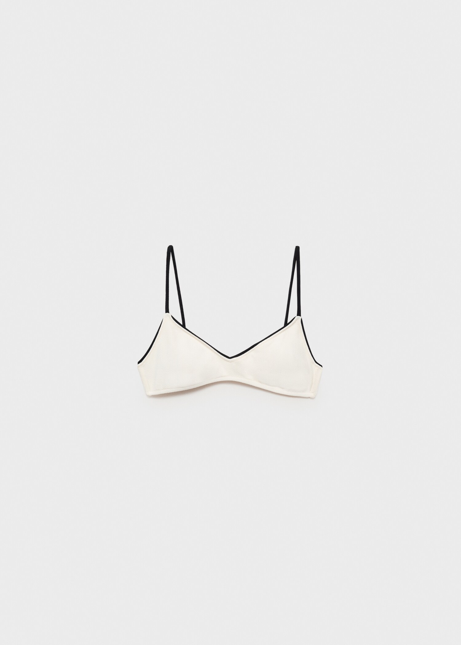 Bikini top with contrasting trim - Article without model