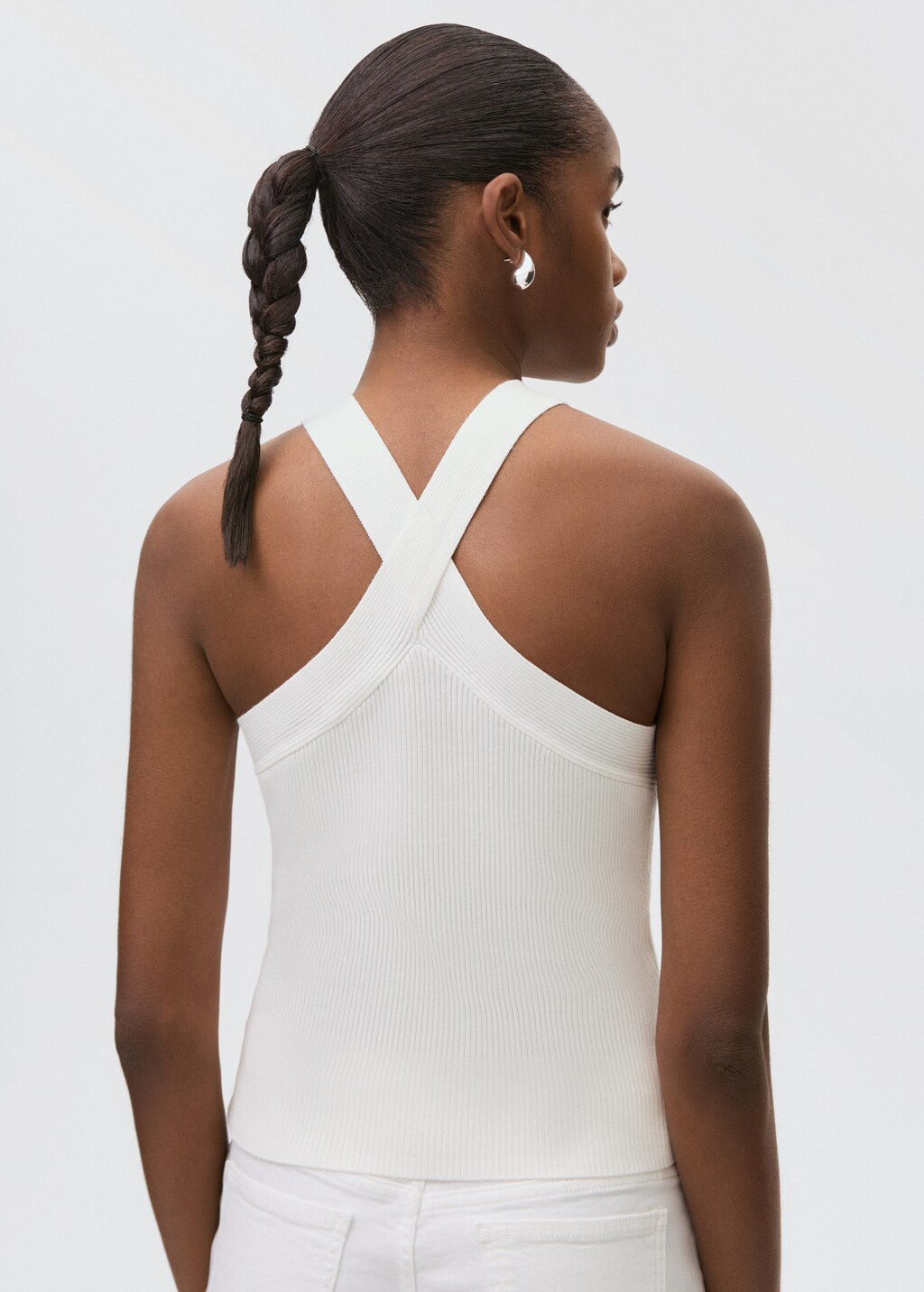 Halter-neck knitted top - Teen | MANGO USA