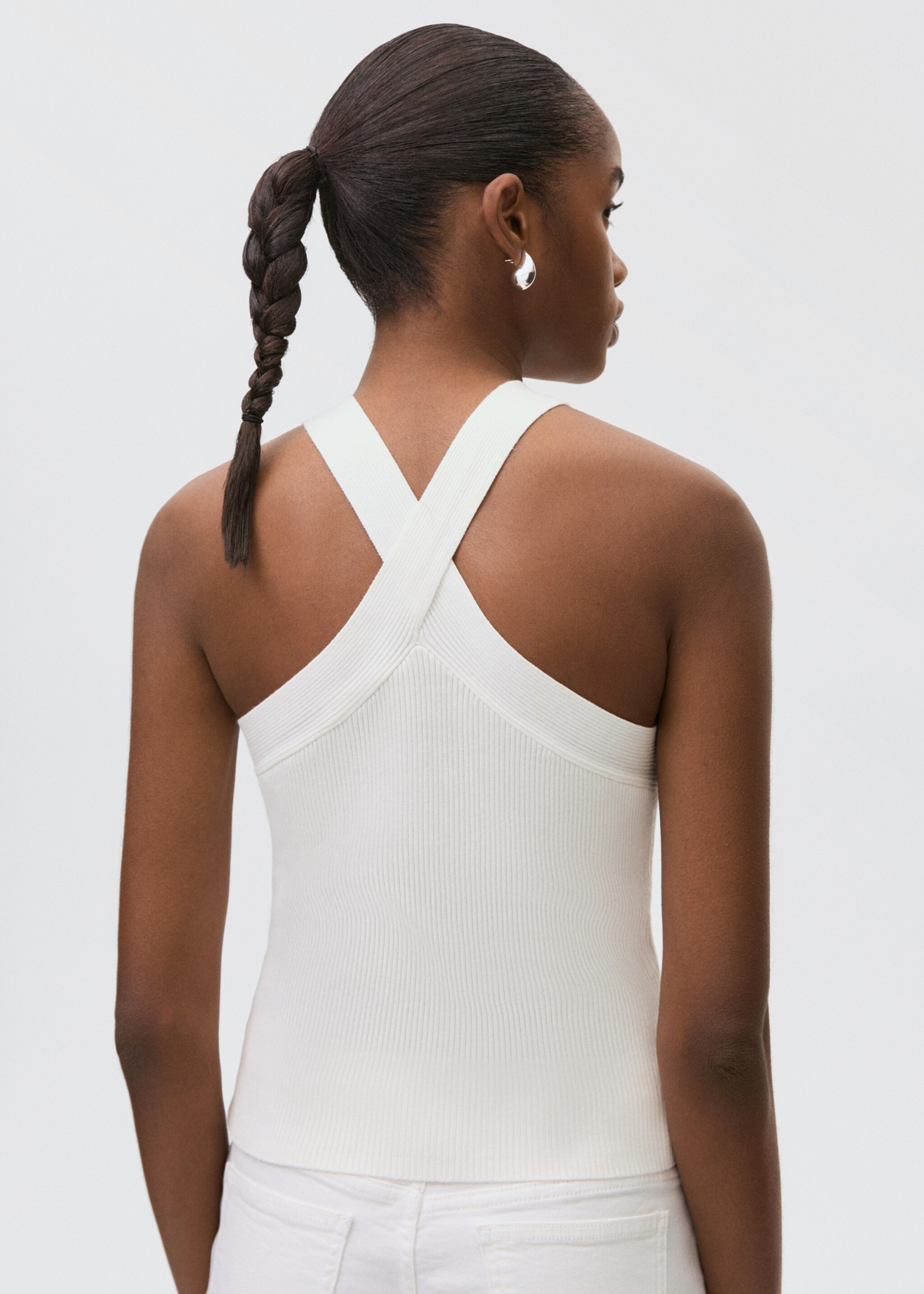 Halter-neck knitted top - Reverse of the article