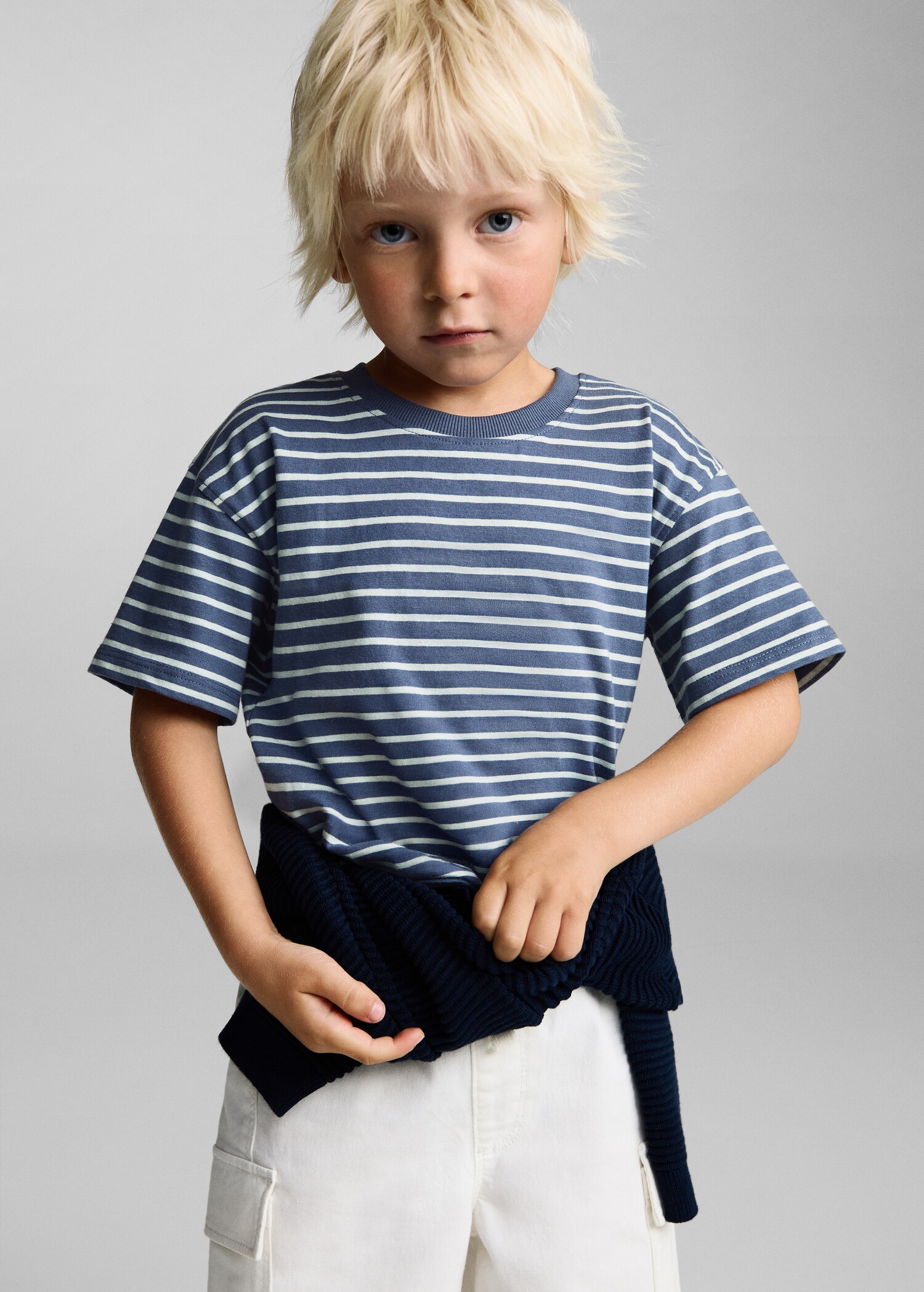 Striped cotton T-shirt - Details of the article 1