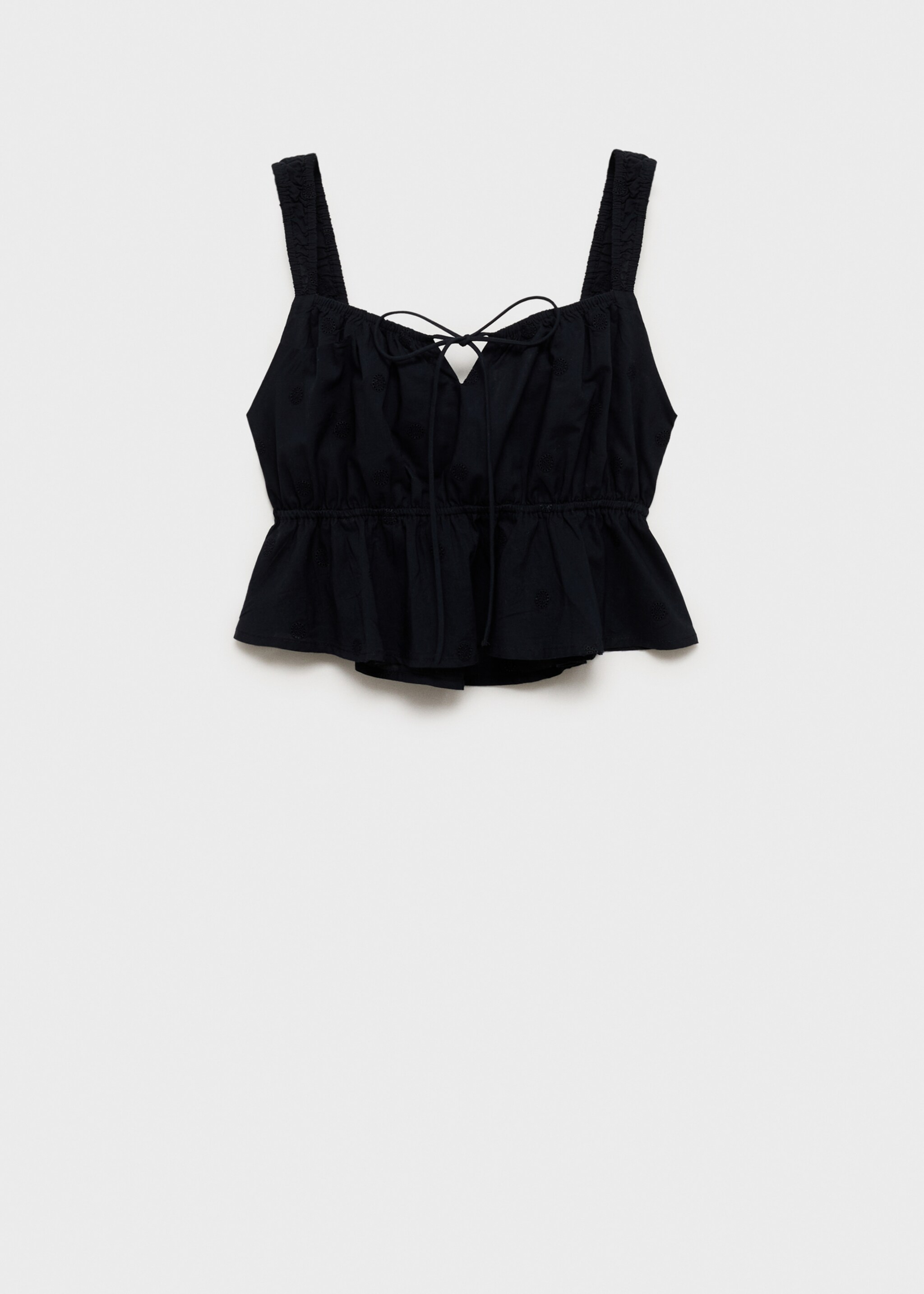 Embroidered crop top - Article without model