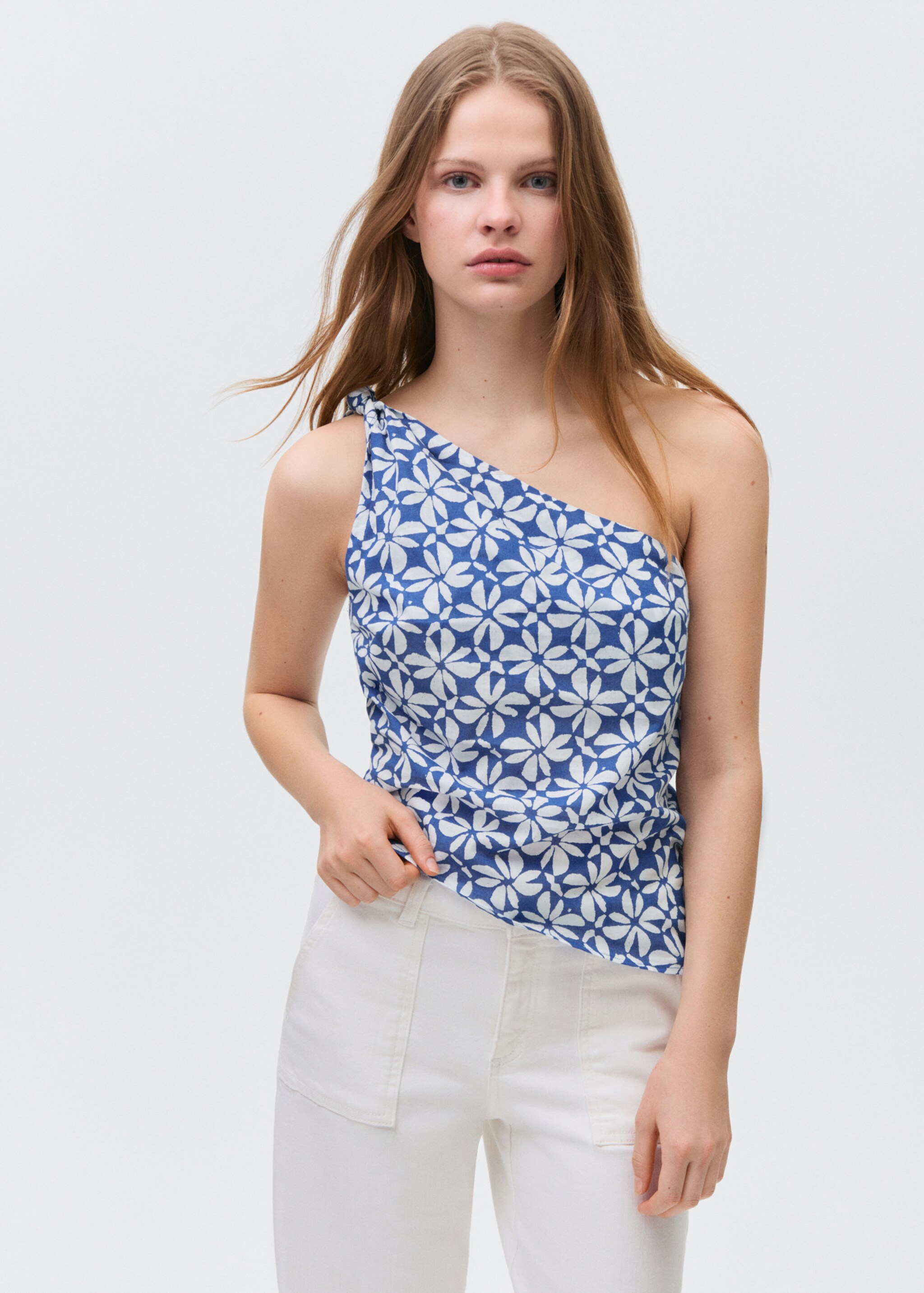 Asymmetric printed top - Medium plane