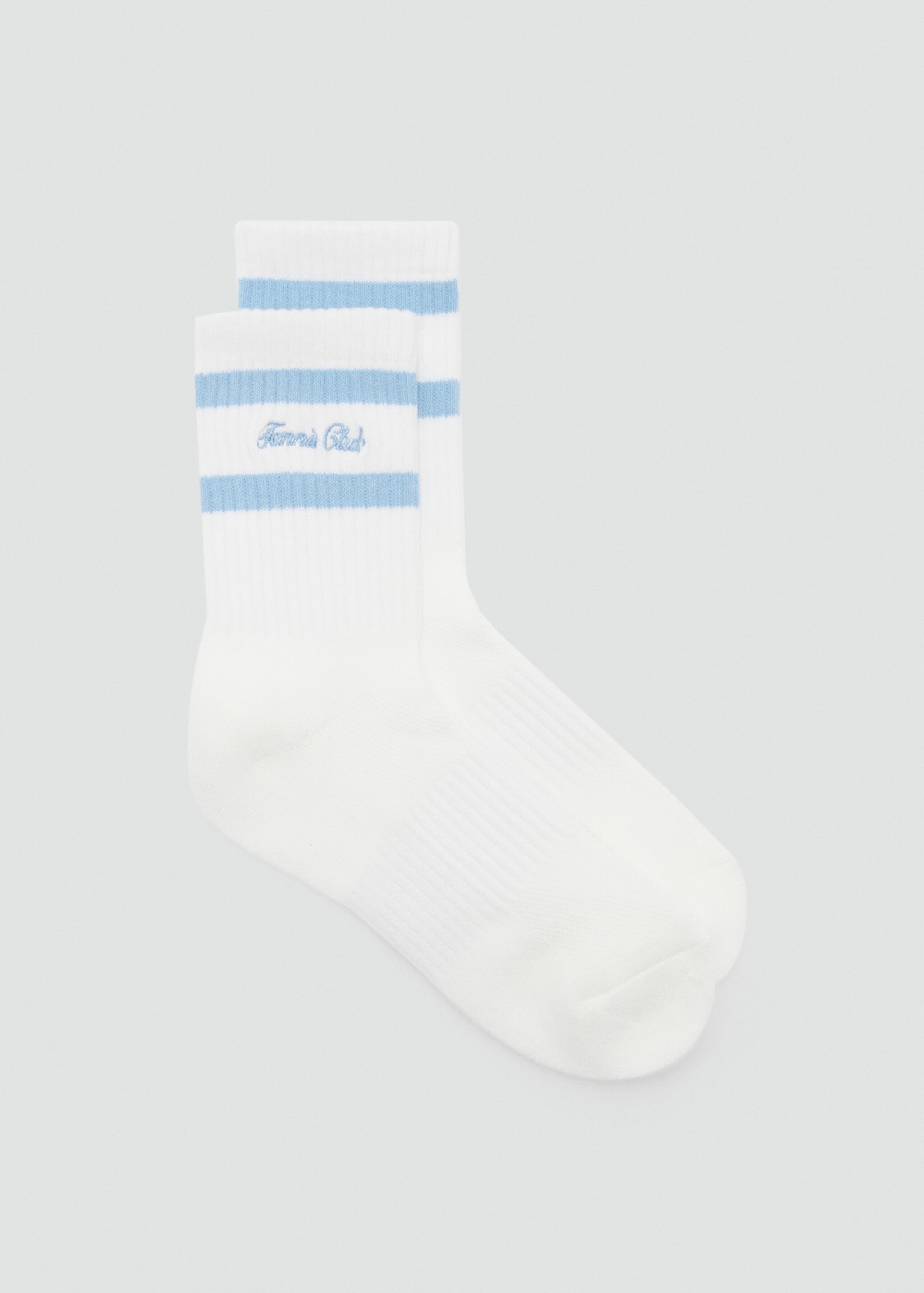 Striped socks with embroidered message - Article without model