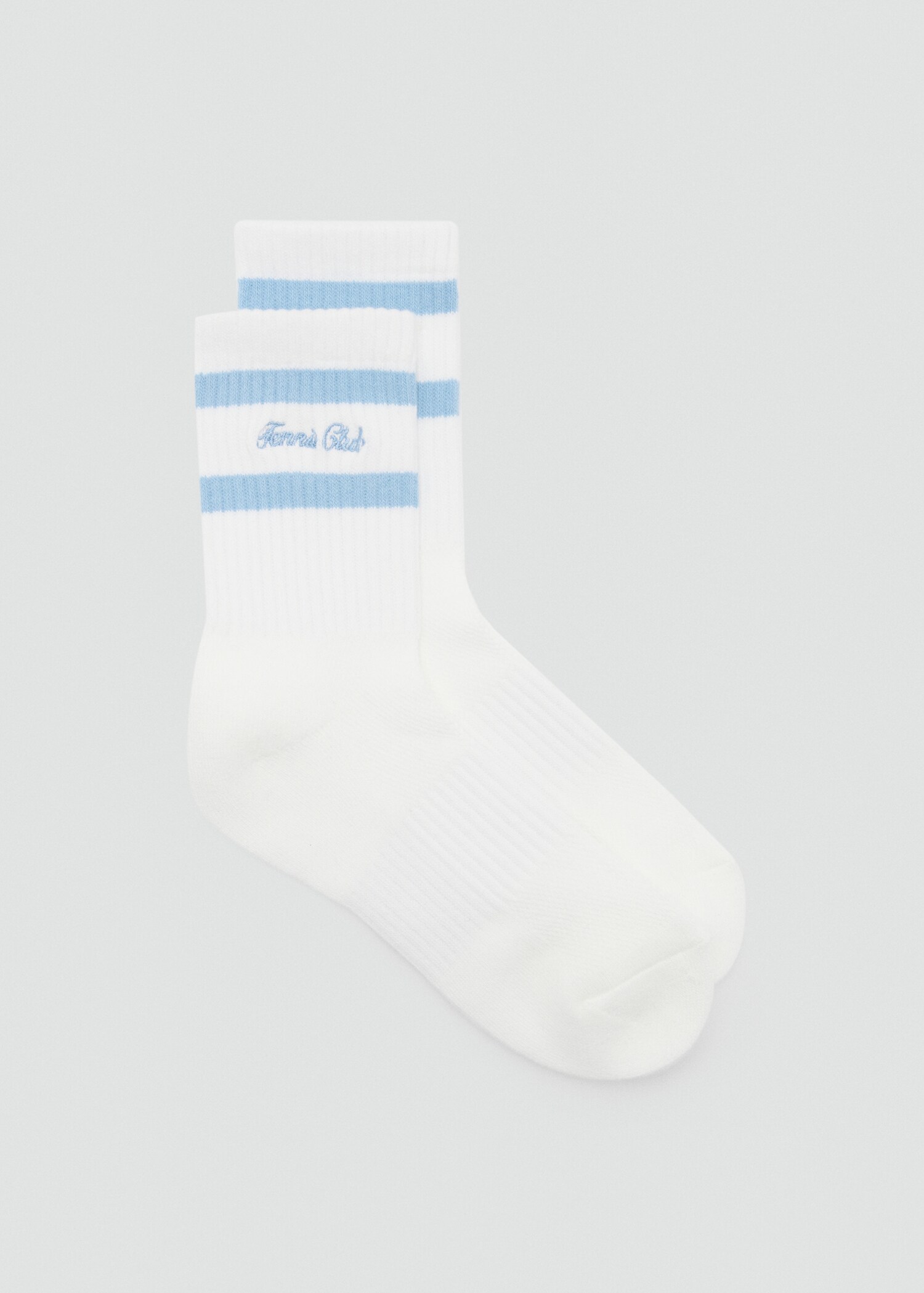 Striped socks with embroidered message - Article without model