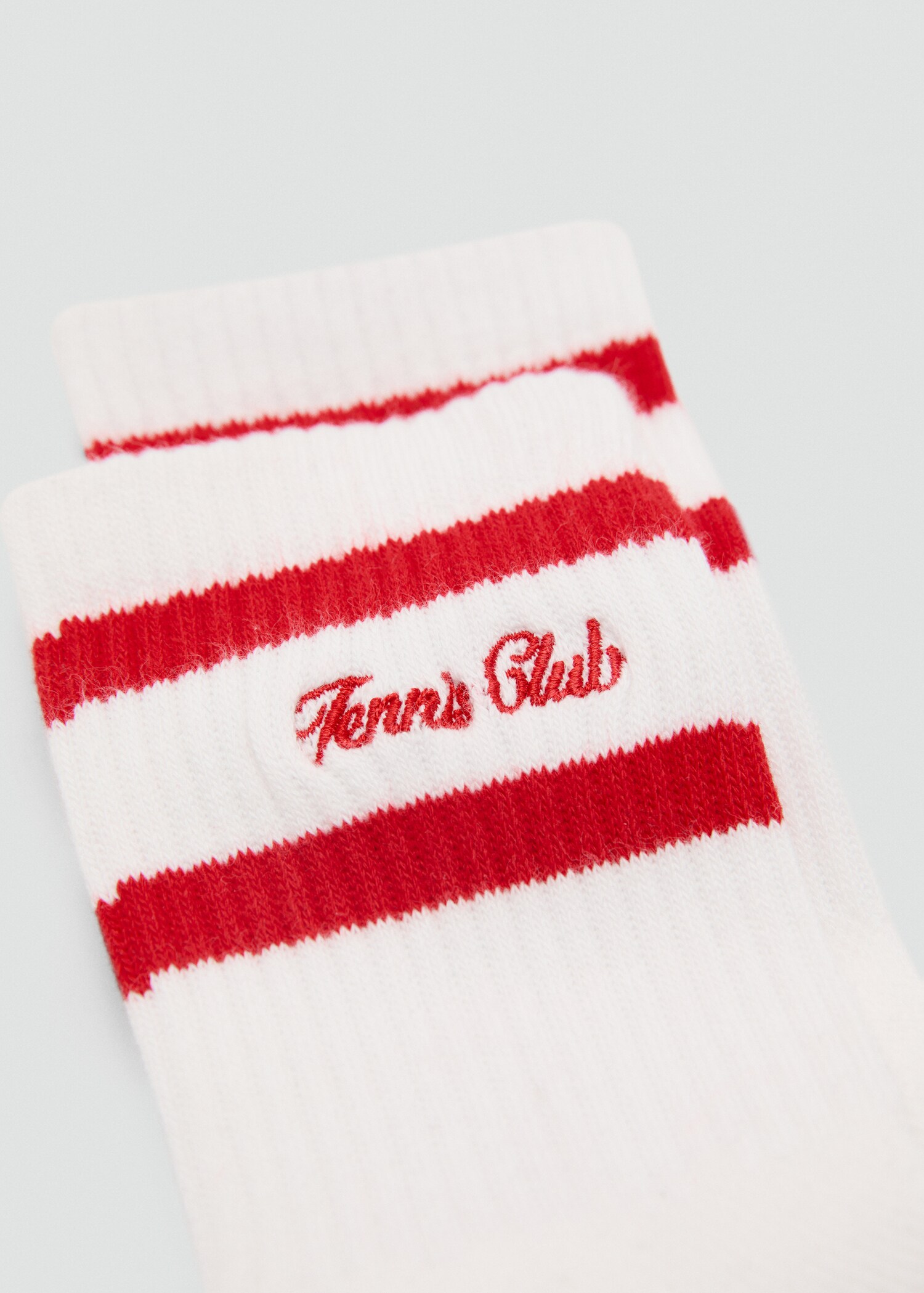 Striped socks with embroidered message - Medium plane